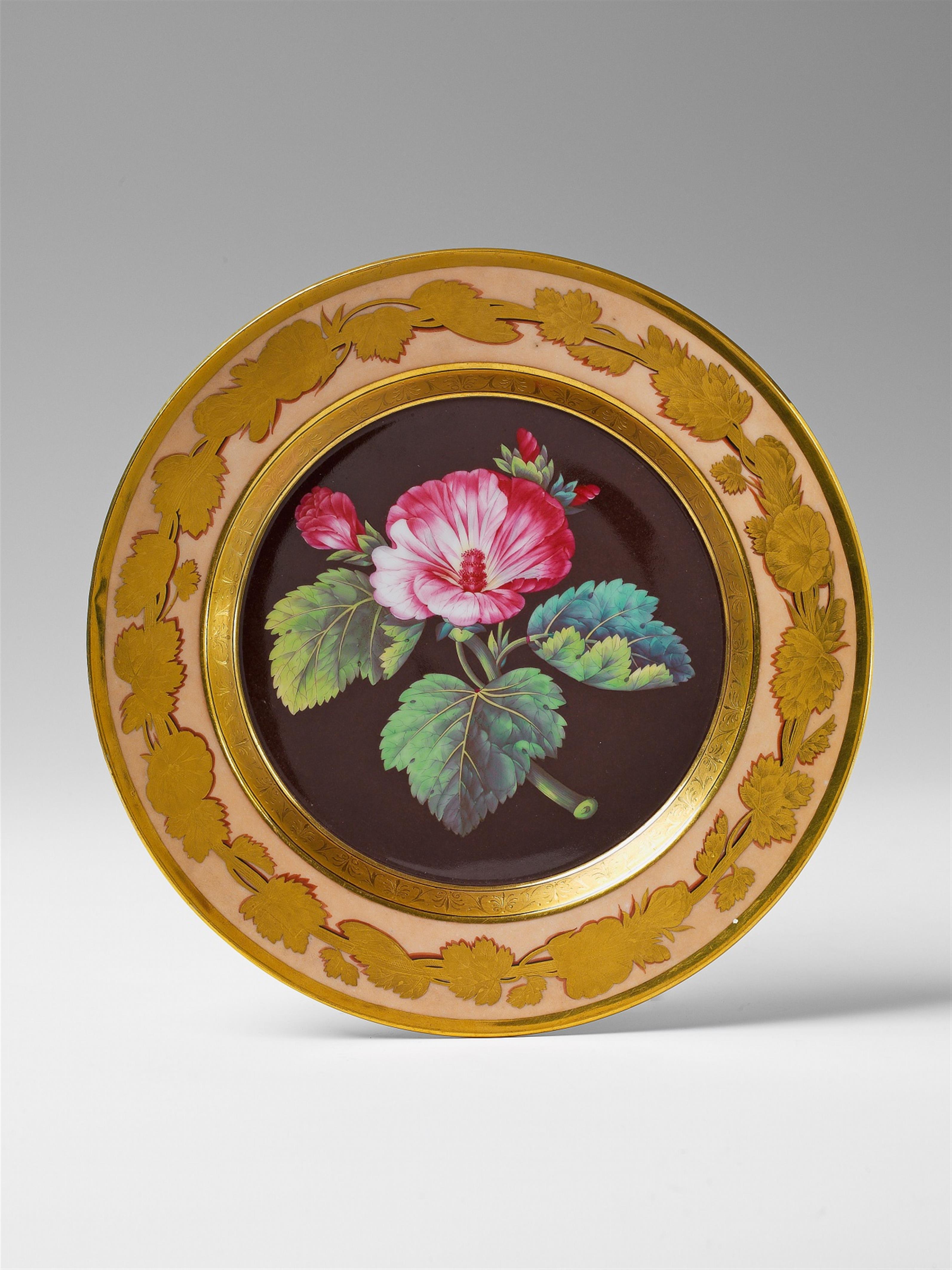 A Berlin KPM porcelain botanical plate - image-1