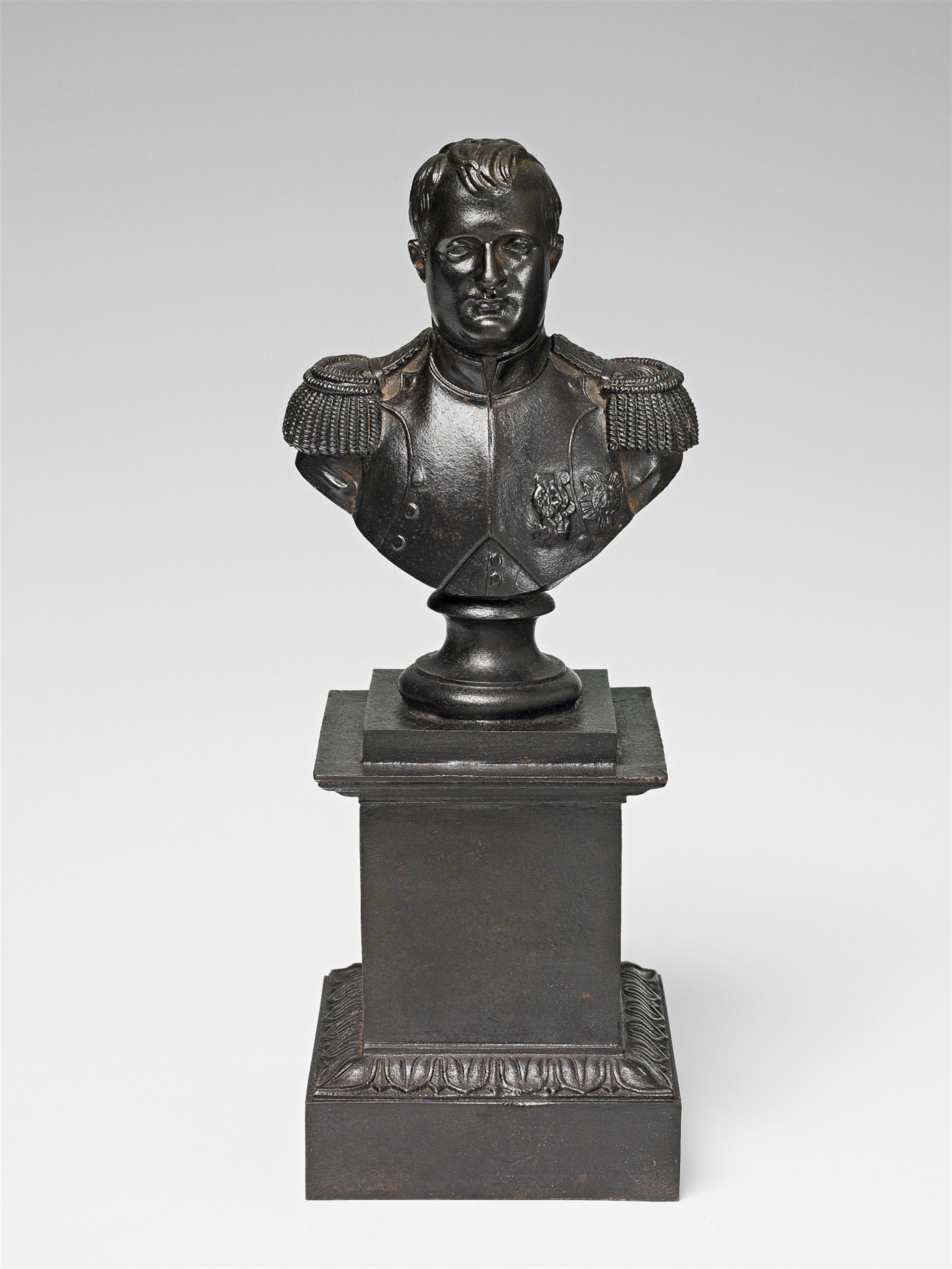 A black patinated cast iron bust of Napoleon - image-1