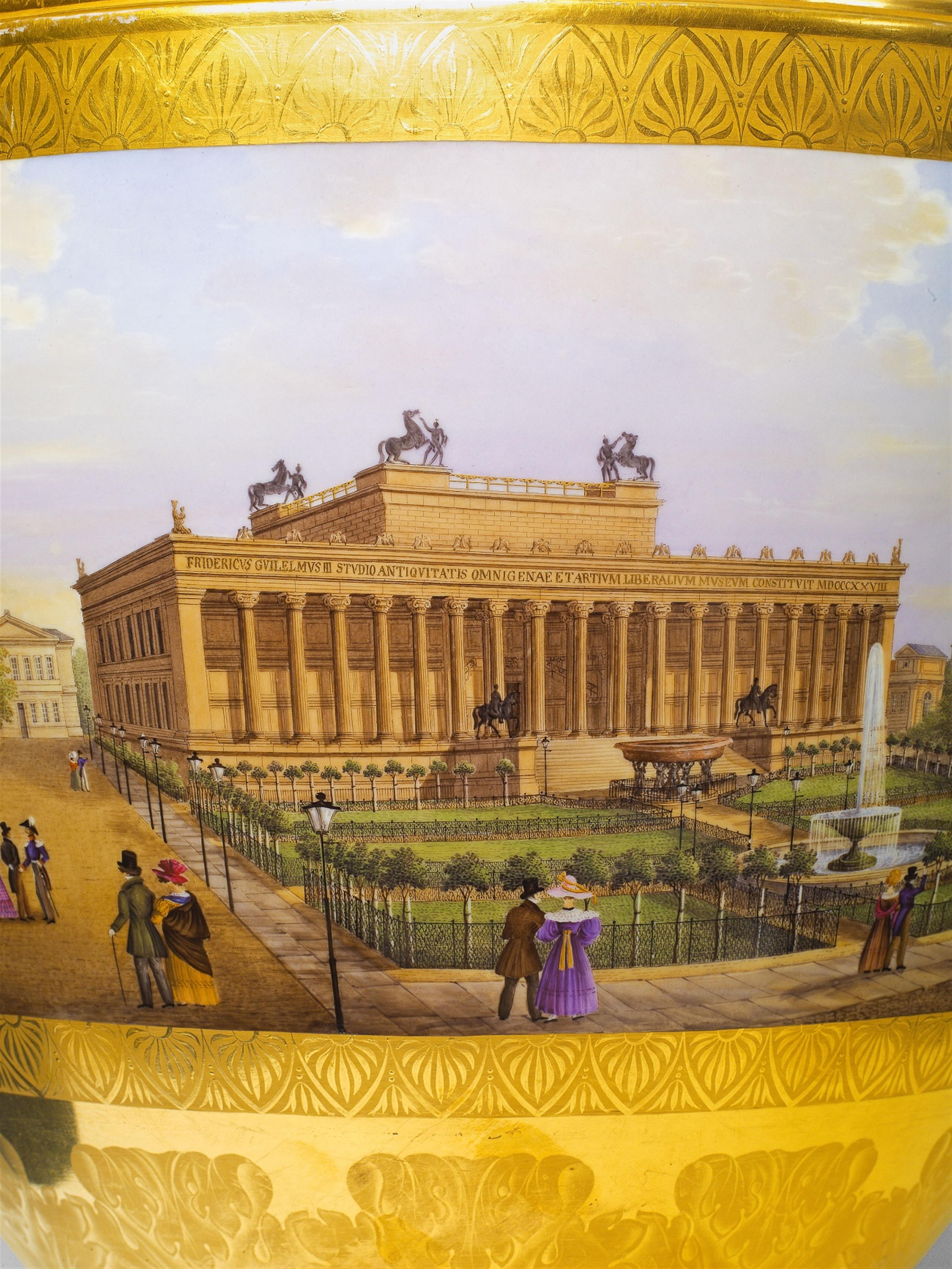 An ormolu mounted Berlin KPM porcelain vase with a view of the Lustgarten - image-6