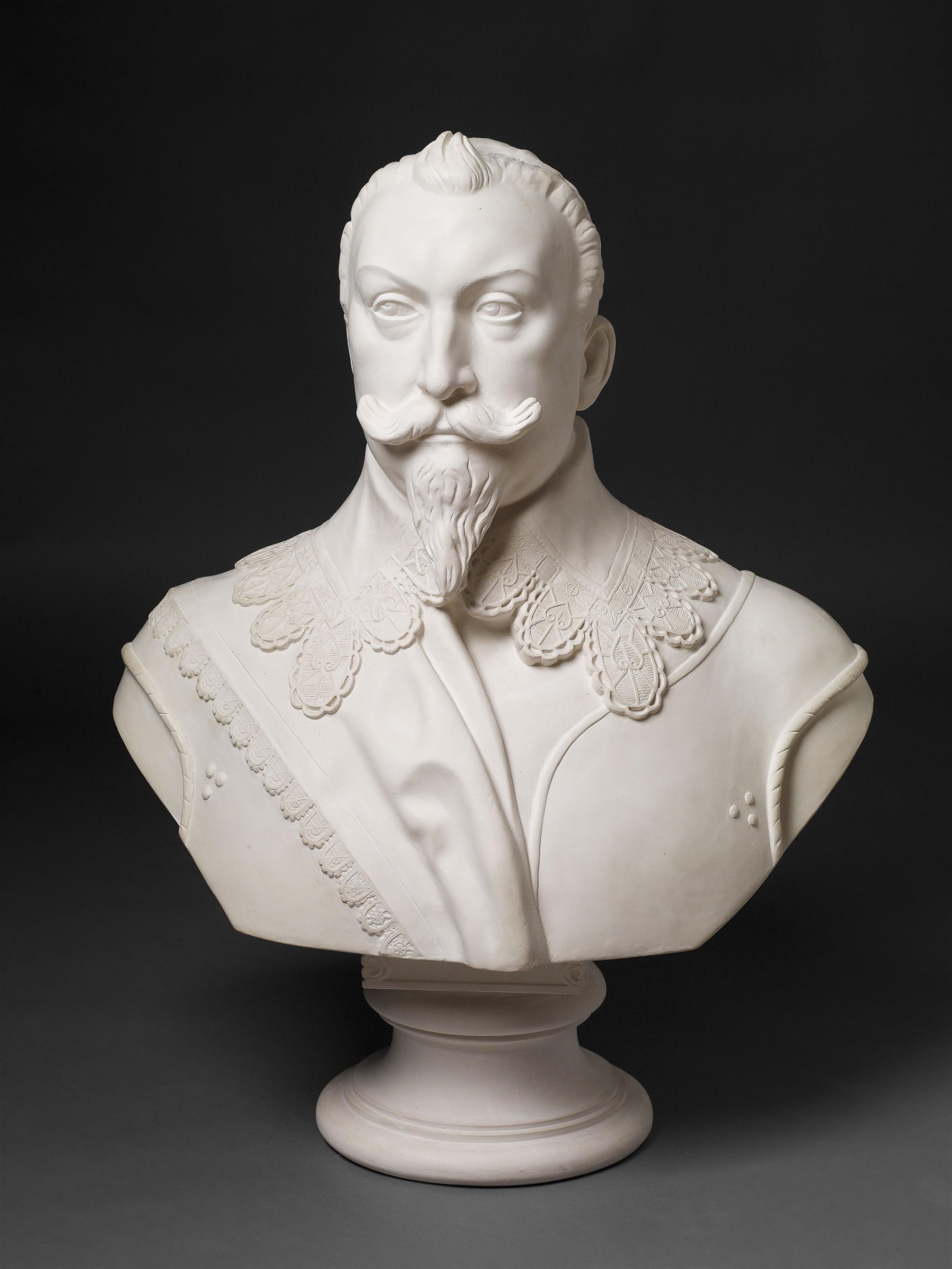 A plaster cast bust of the Swedish King Gustaf Adolf II - image-1