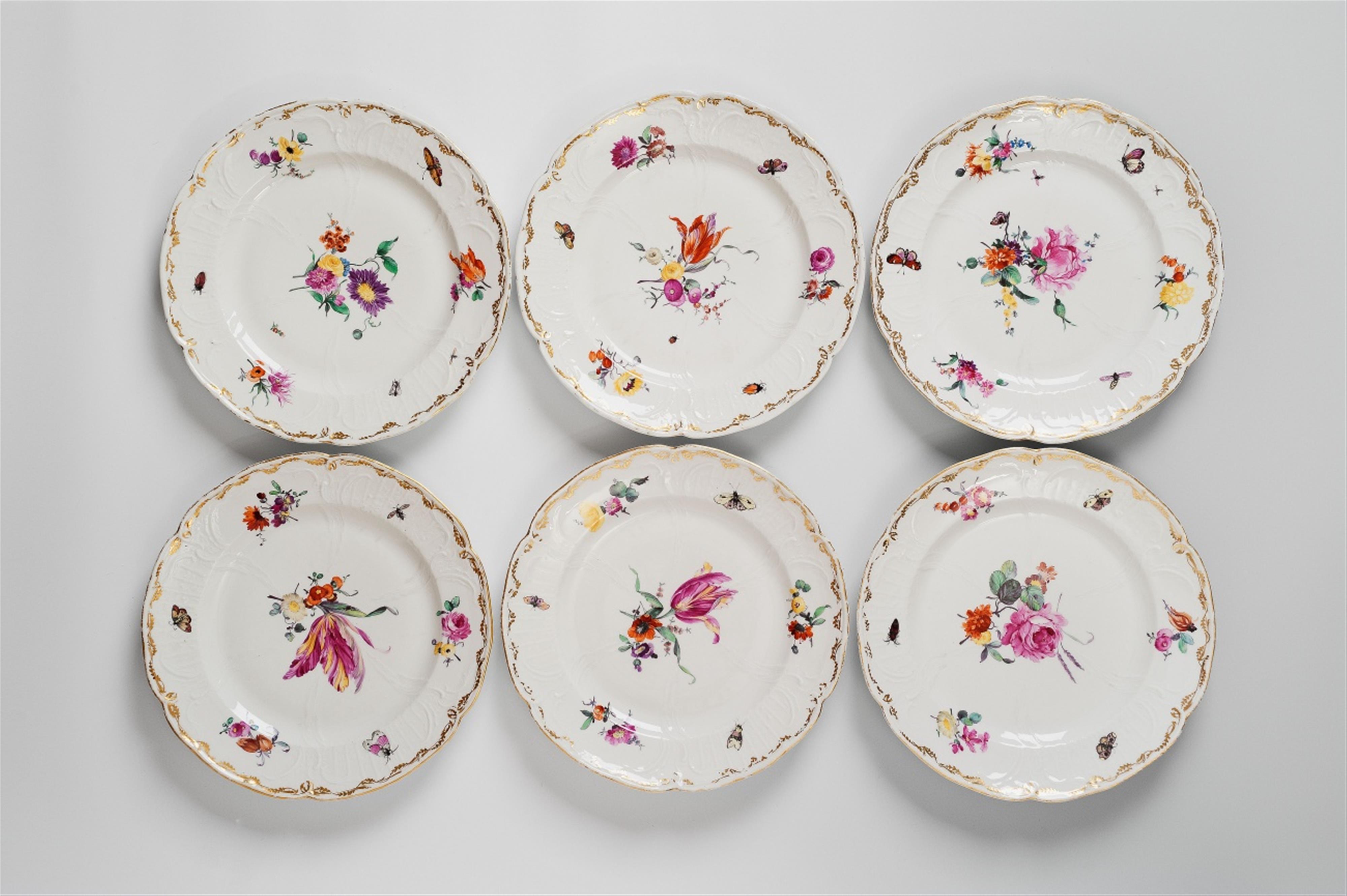 Six Berlin KPM dinner plates made for Berlin Palace - image-1