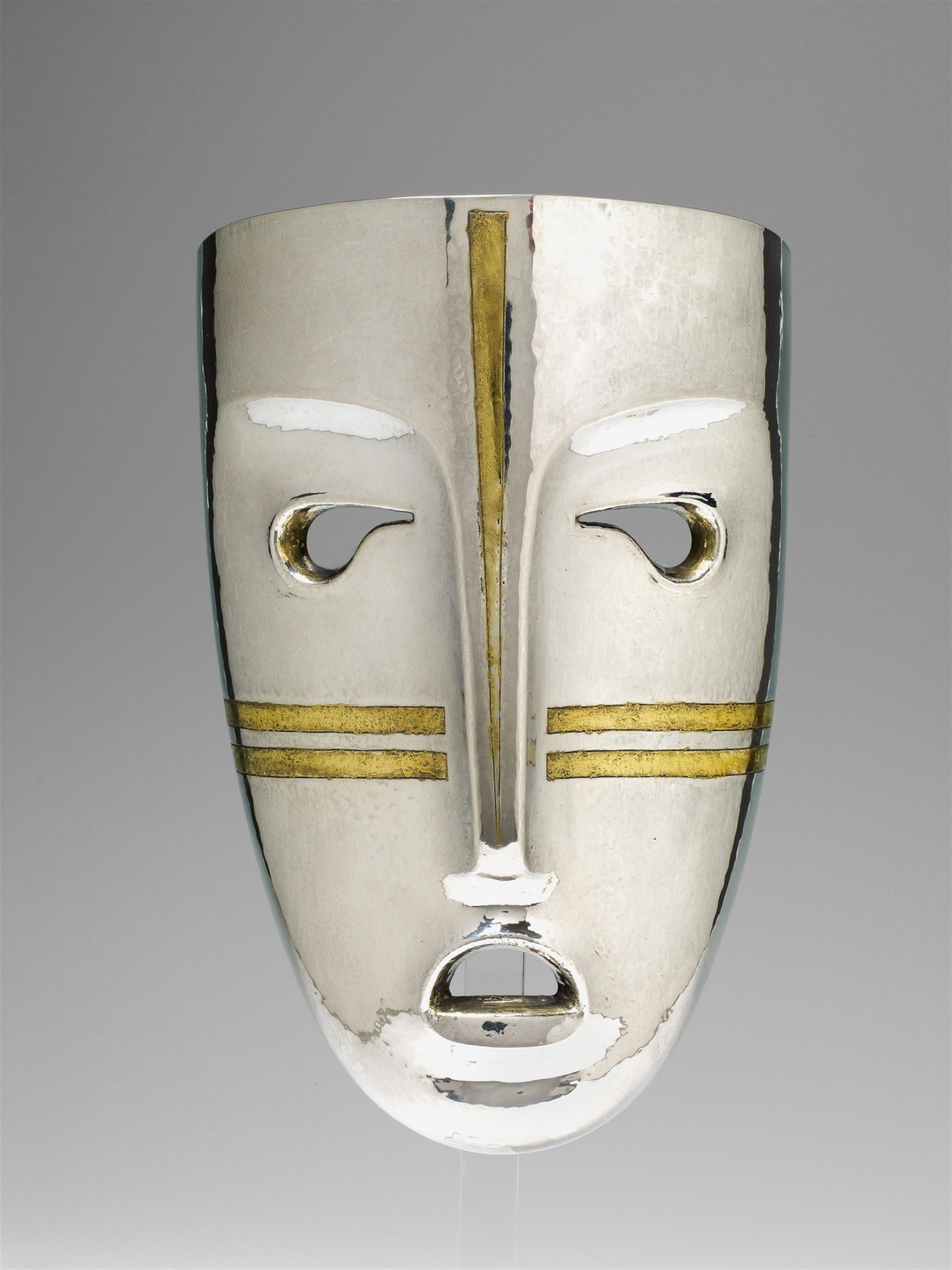 A Berlin partially gilt silver mask. Marks of Hans Markl, ca. 1950. - image-1
