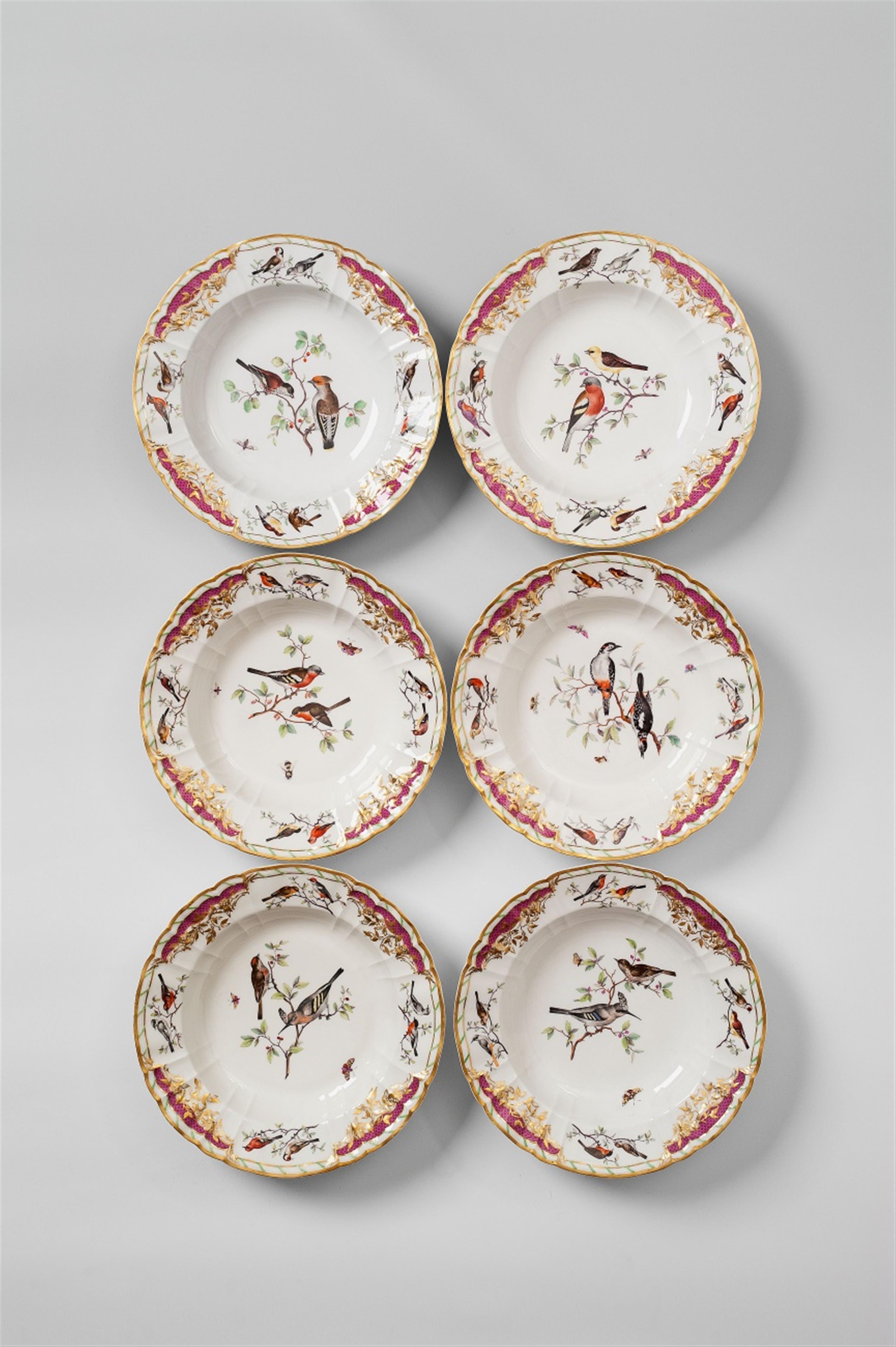 Six Berlin KPM porcelain soup dishes made for Count Rothenburg - image-1