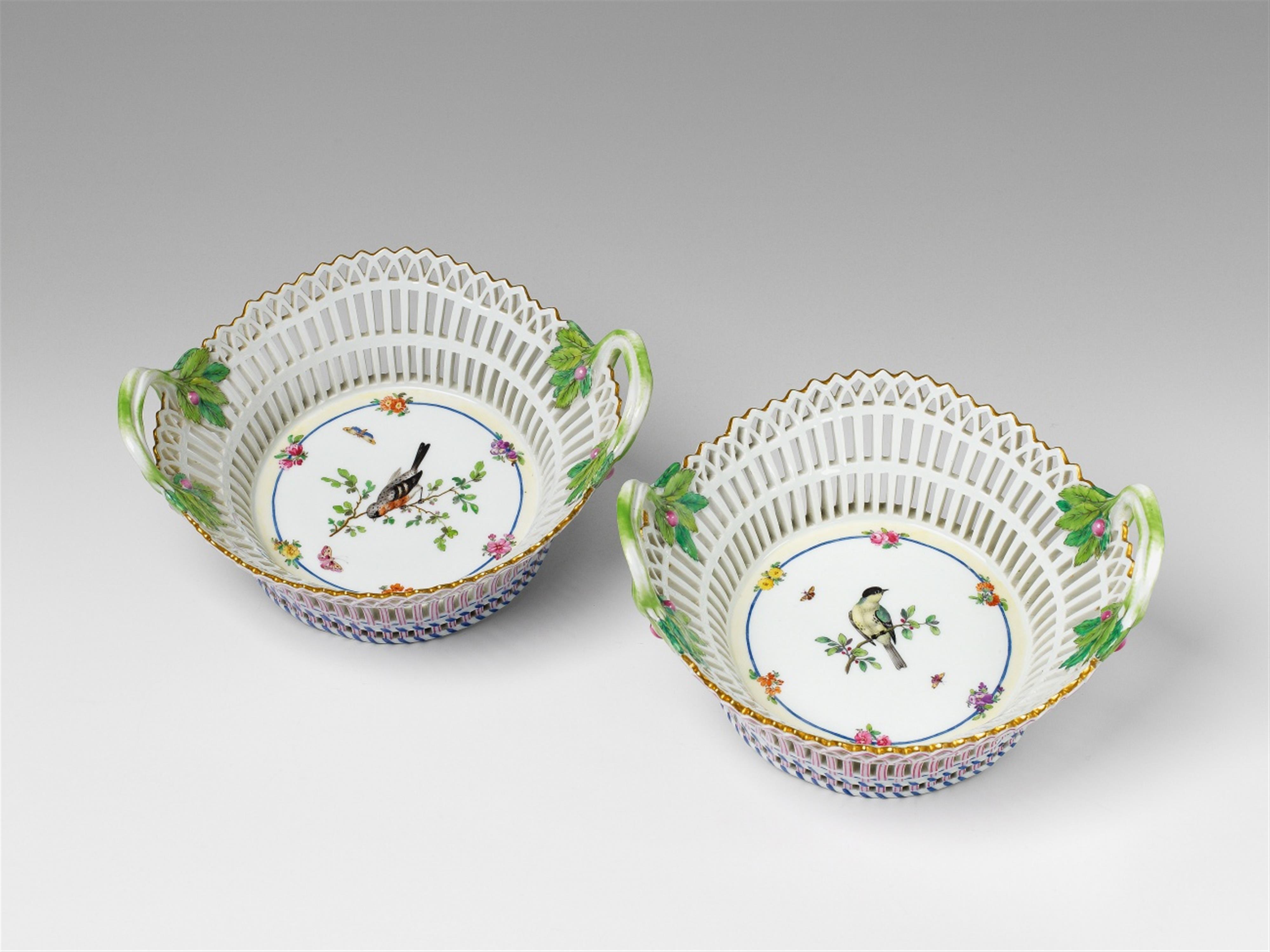 Two Berlin KPM porcelain sweetmeats baskets - image-2