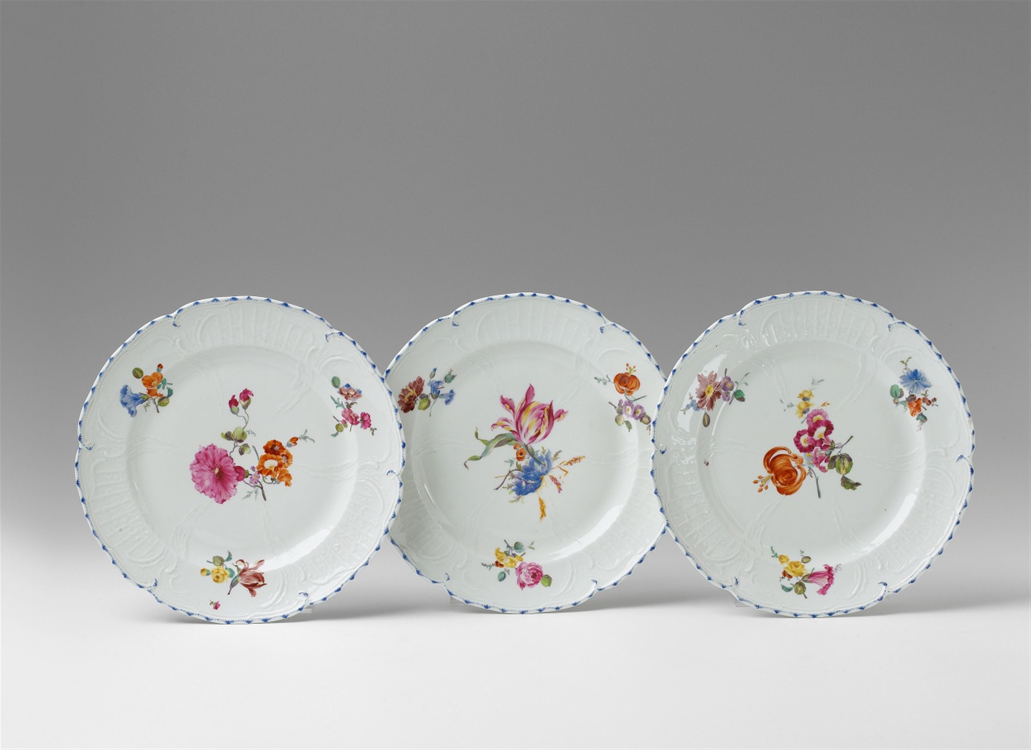 Three Berlin KPM porcelain plates from the service for Diede zu Fürstenstein - image-1