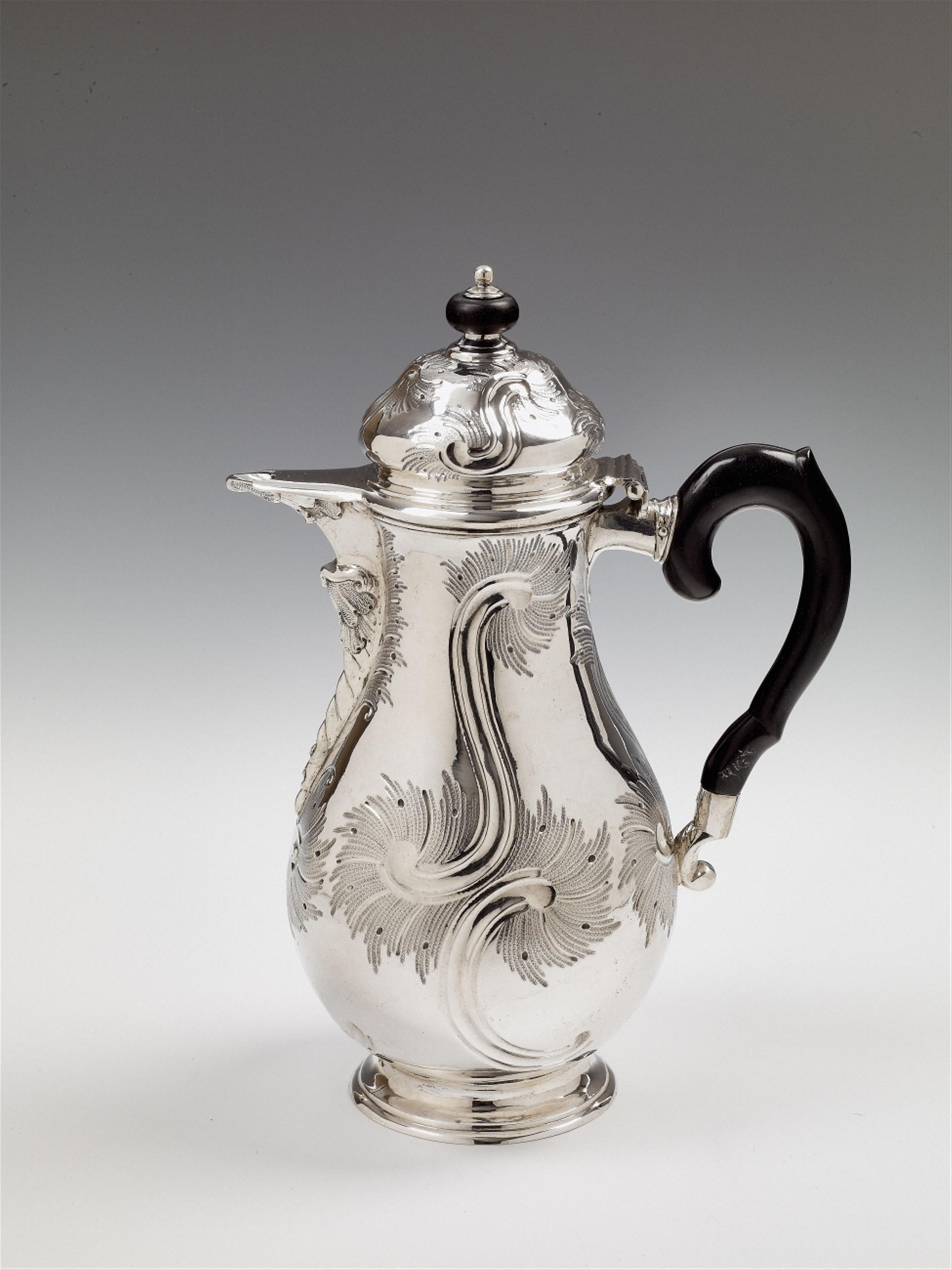 A Berlin Rococo silver coffee pot - image-1