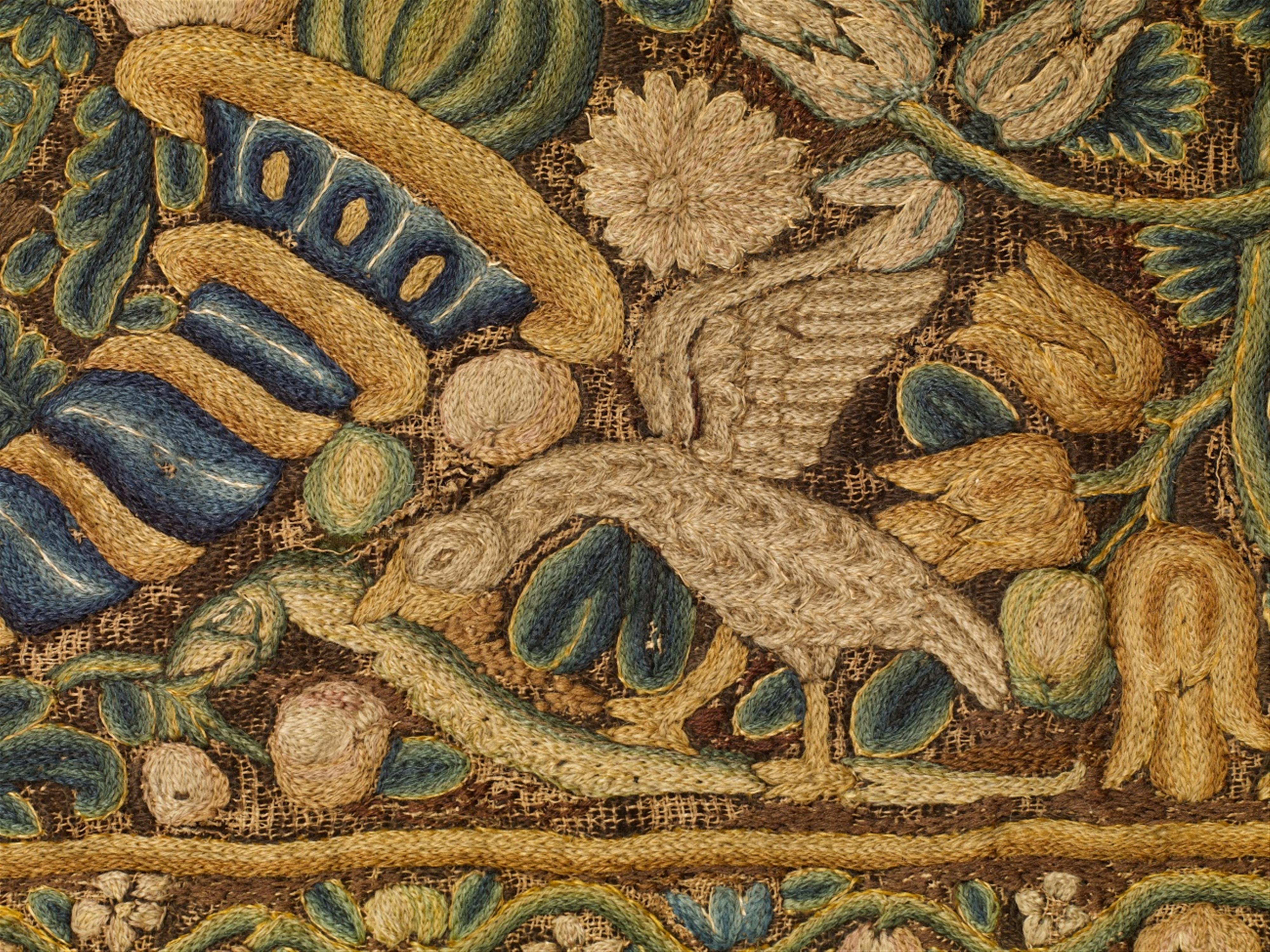 A 17th century embroidered table cover - image-5