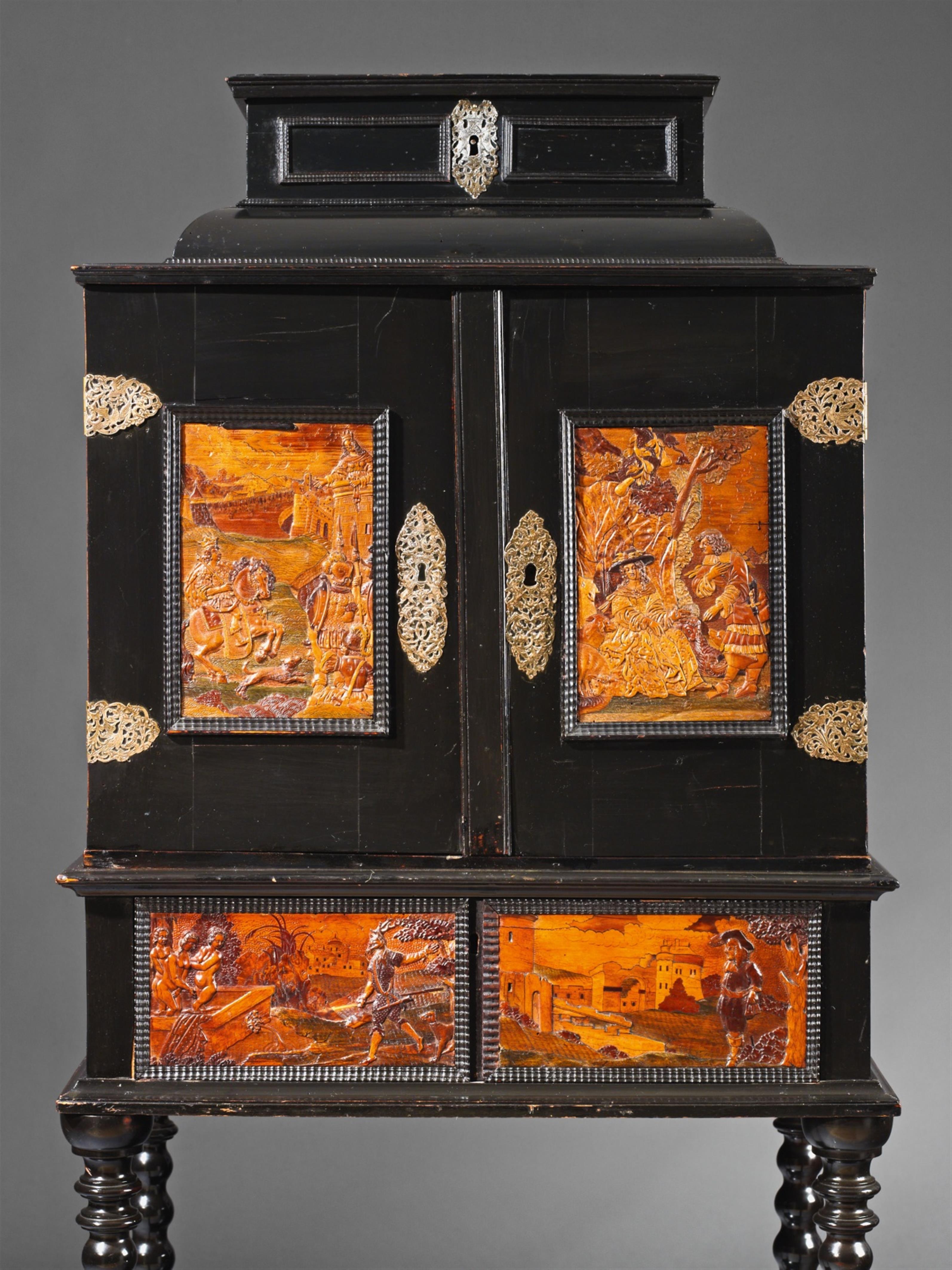 An inlaid Bohemian Eger cabinet - image-4