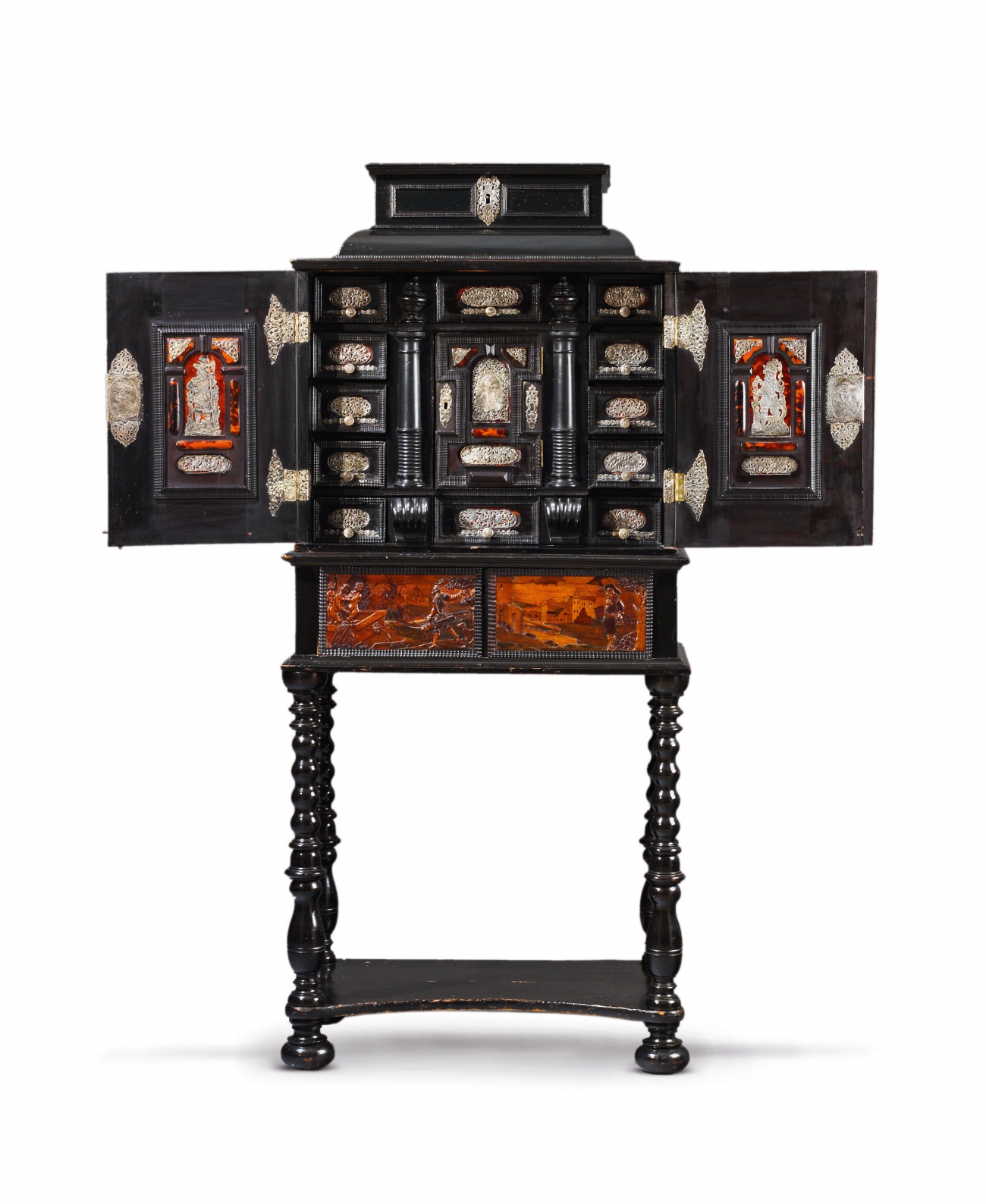 An inlaid Bohemian Eger cabinet - image-9