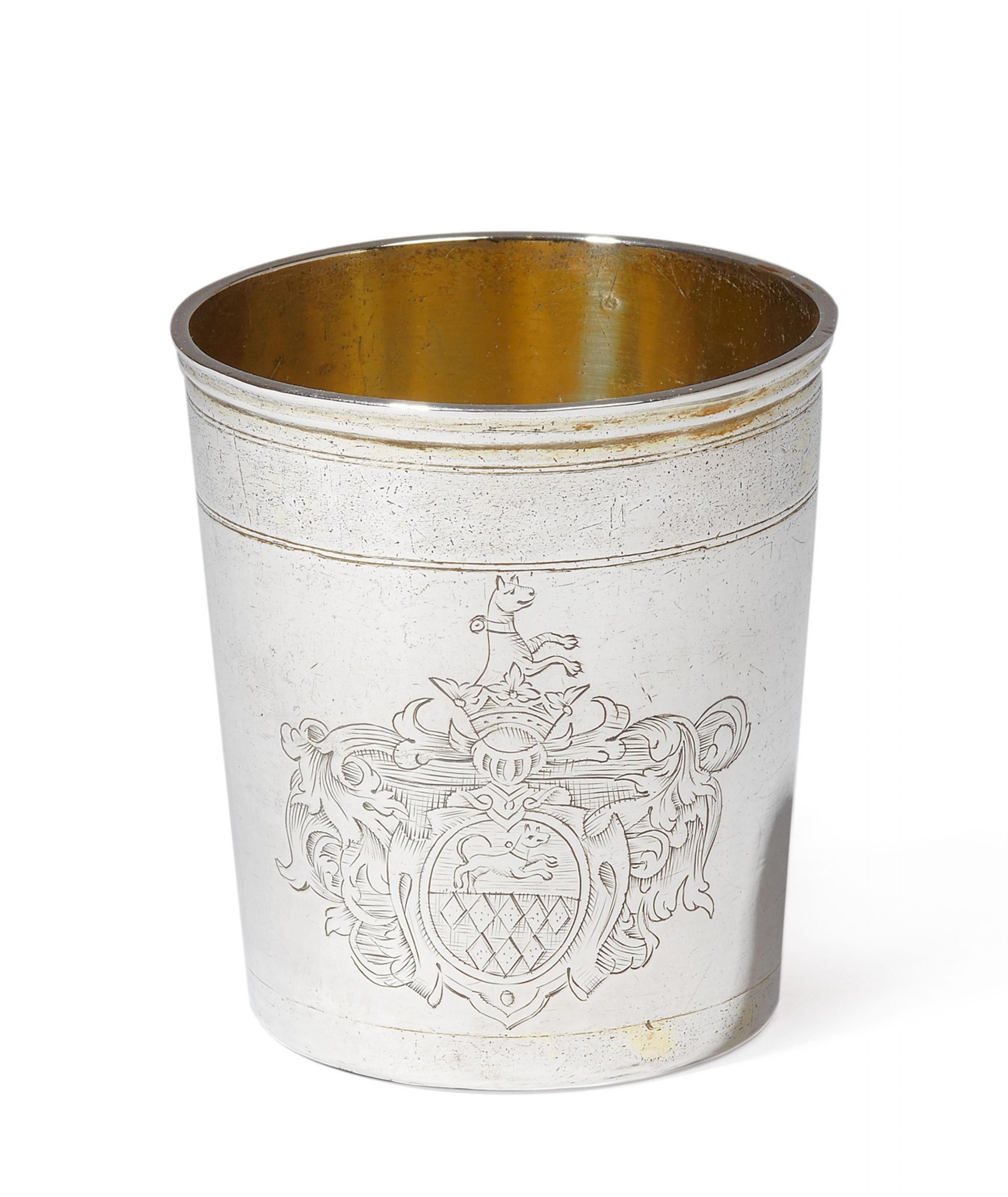 An important Trier silver gilt beaker - image-1