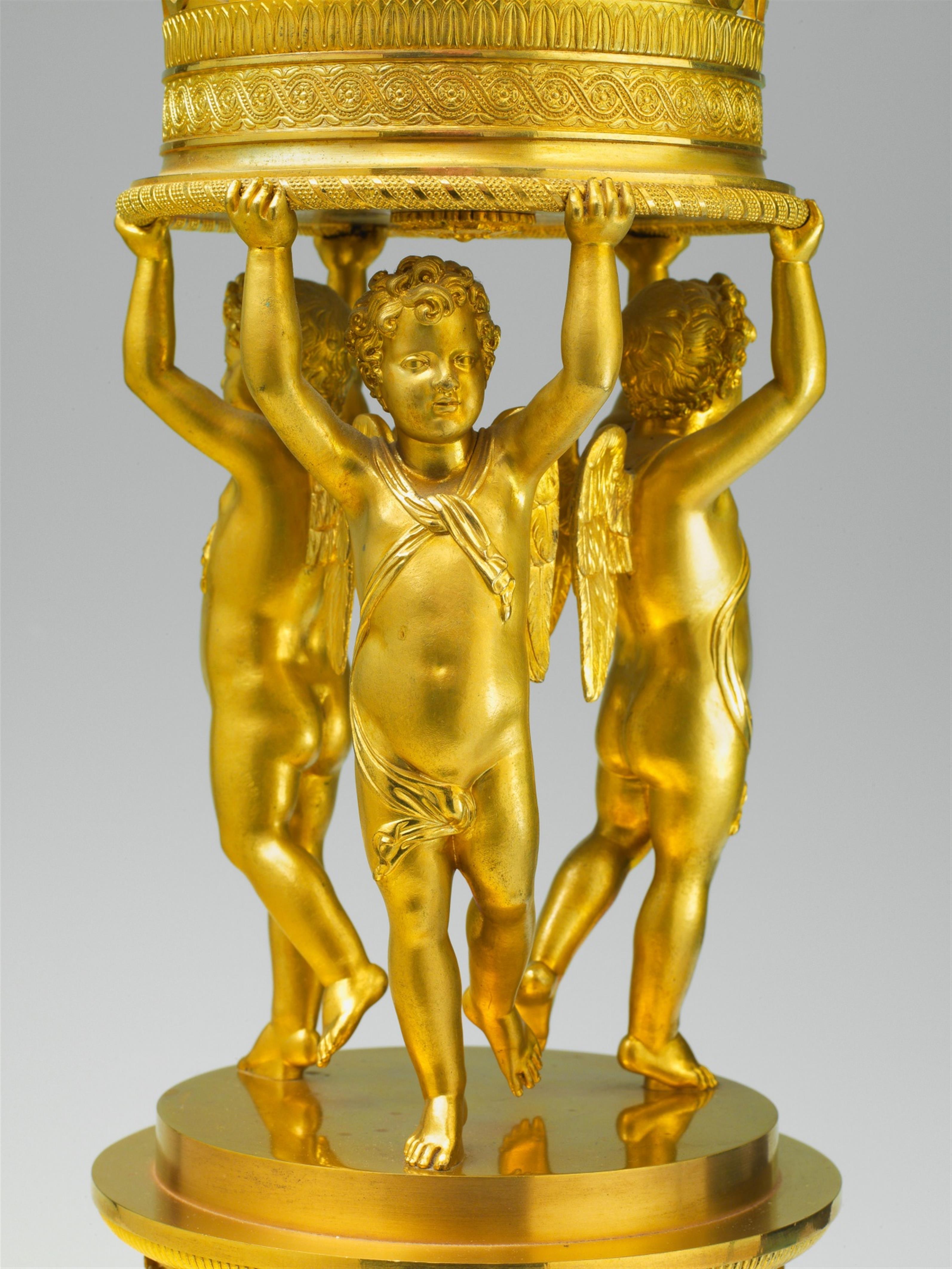 A Parisian empire gilt-bronze table centrepiece - image-3