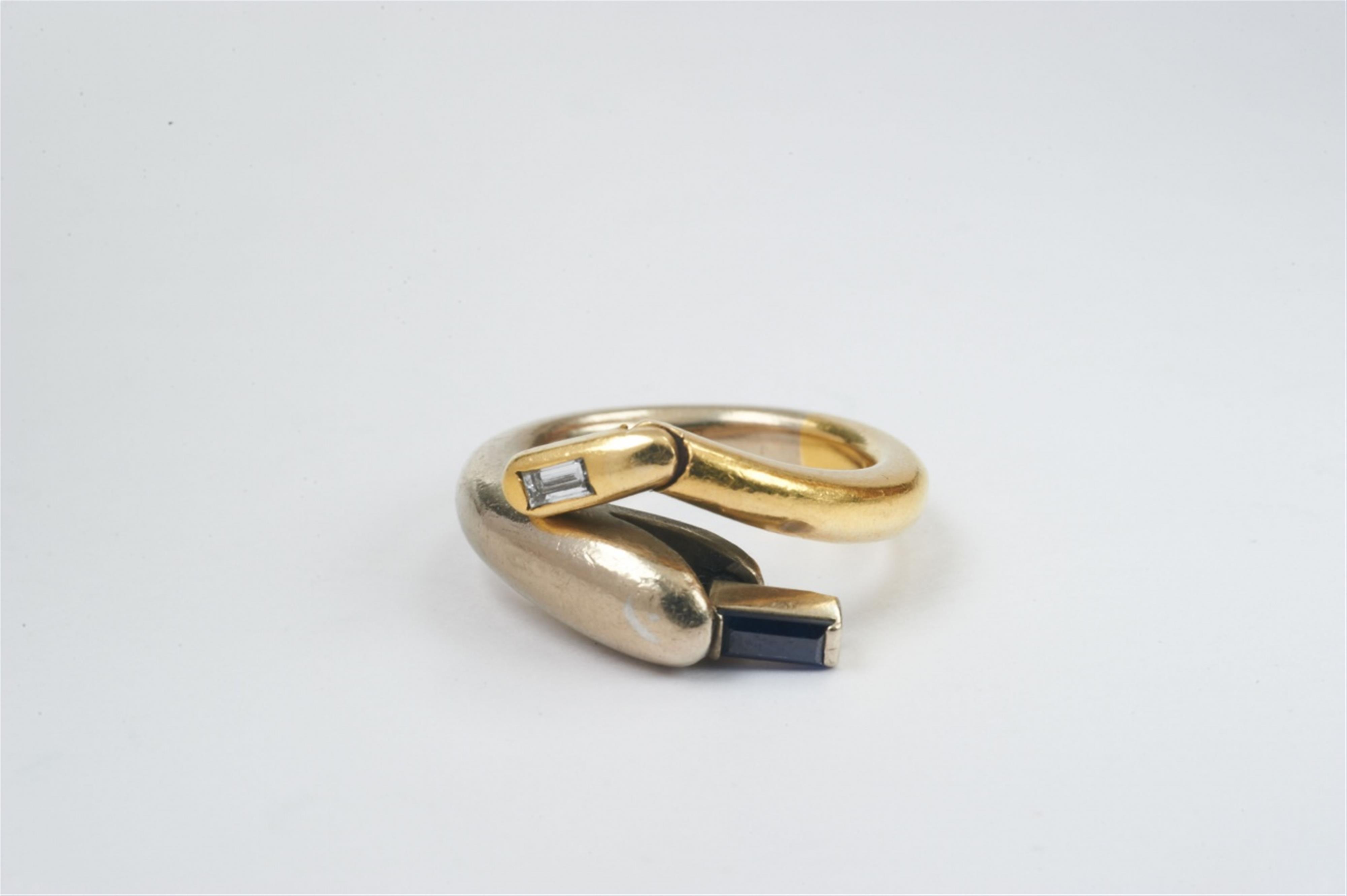 A 18k bicolour gold snake ring by Falko Marx, Cologne - image-1
