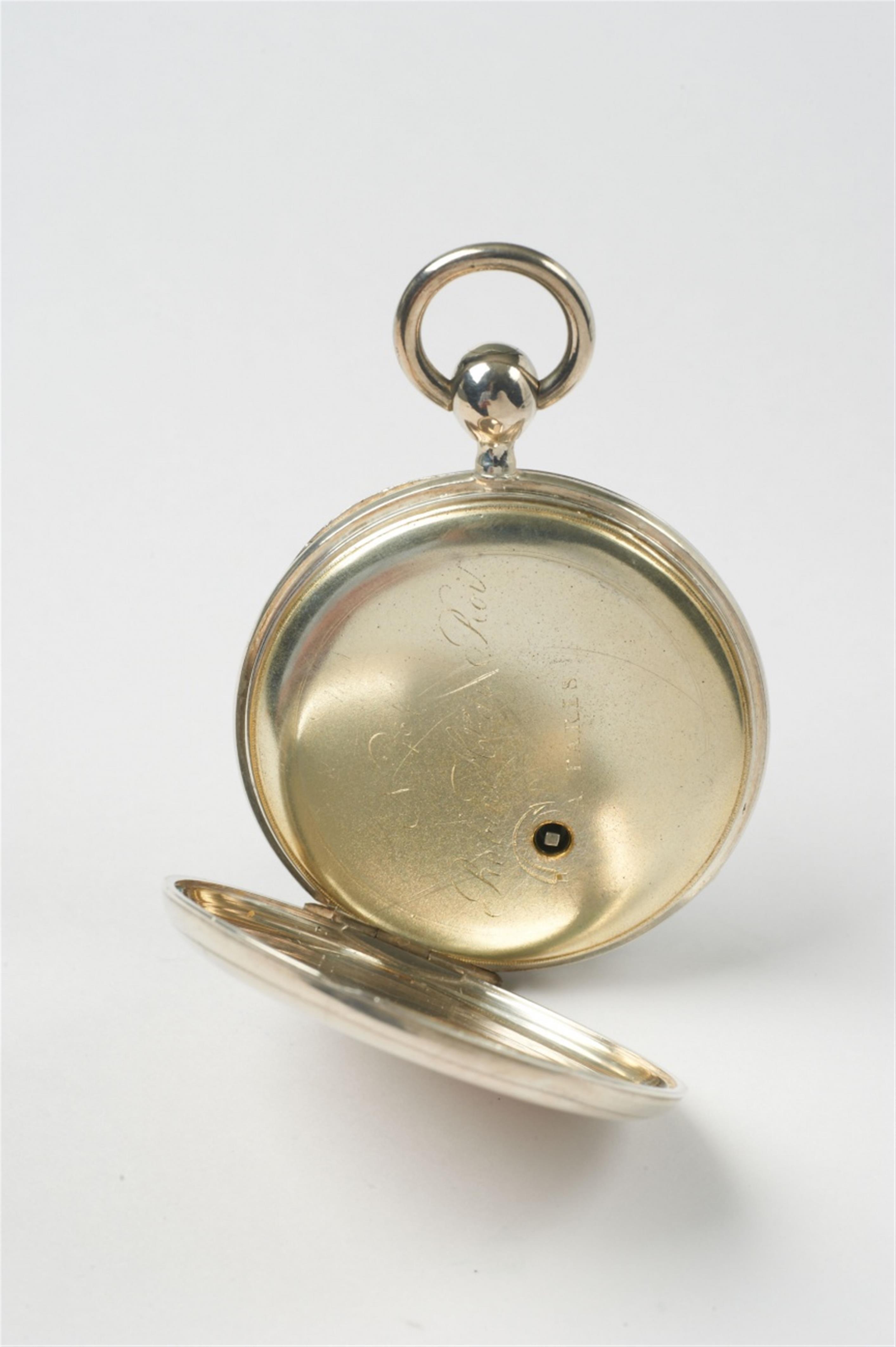 A Parisian silver openface pocketwatch with cylinder movement and repetition - image-2
