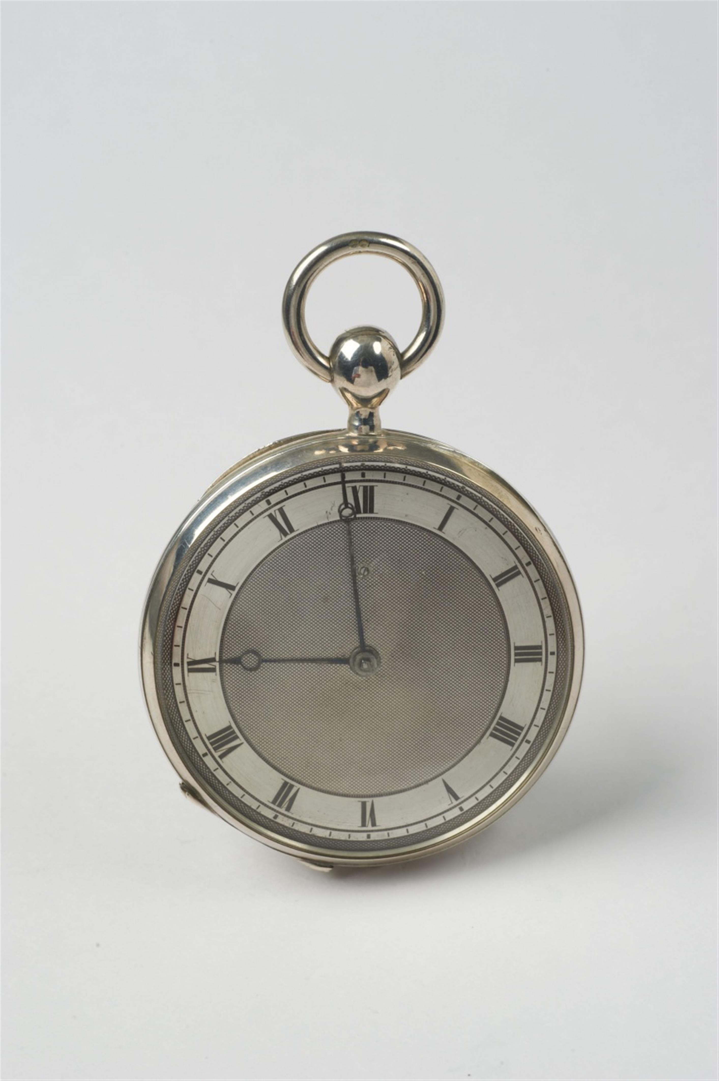 A Parisian silver openface pocketwatch with cylinder movement and repetition - image-1
