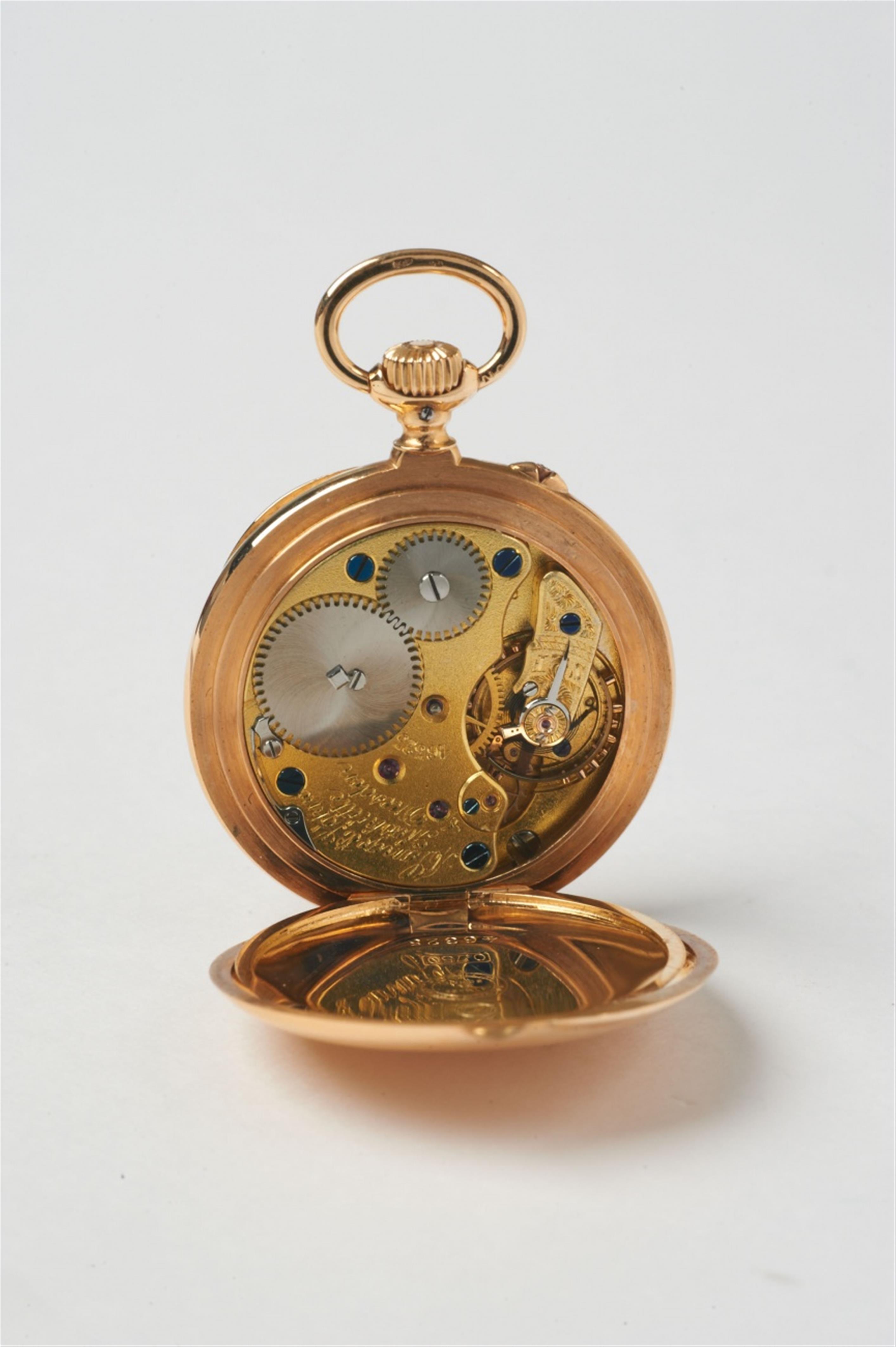 A small Lange & Söhne 18k gold ladies manual winding openface pocketwatch - image-4