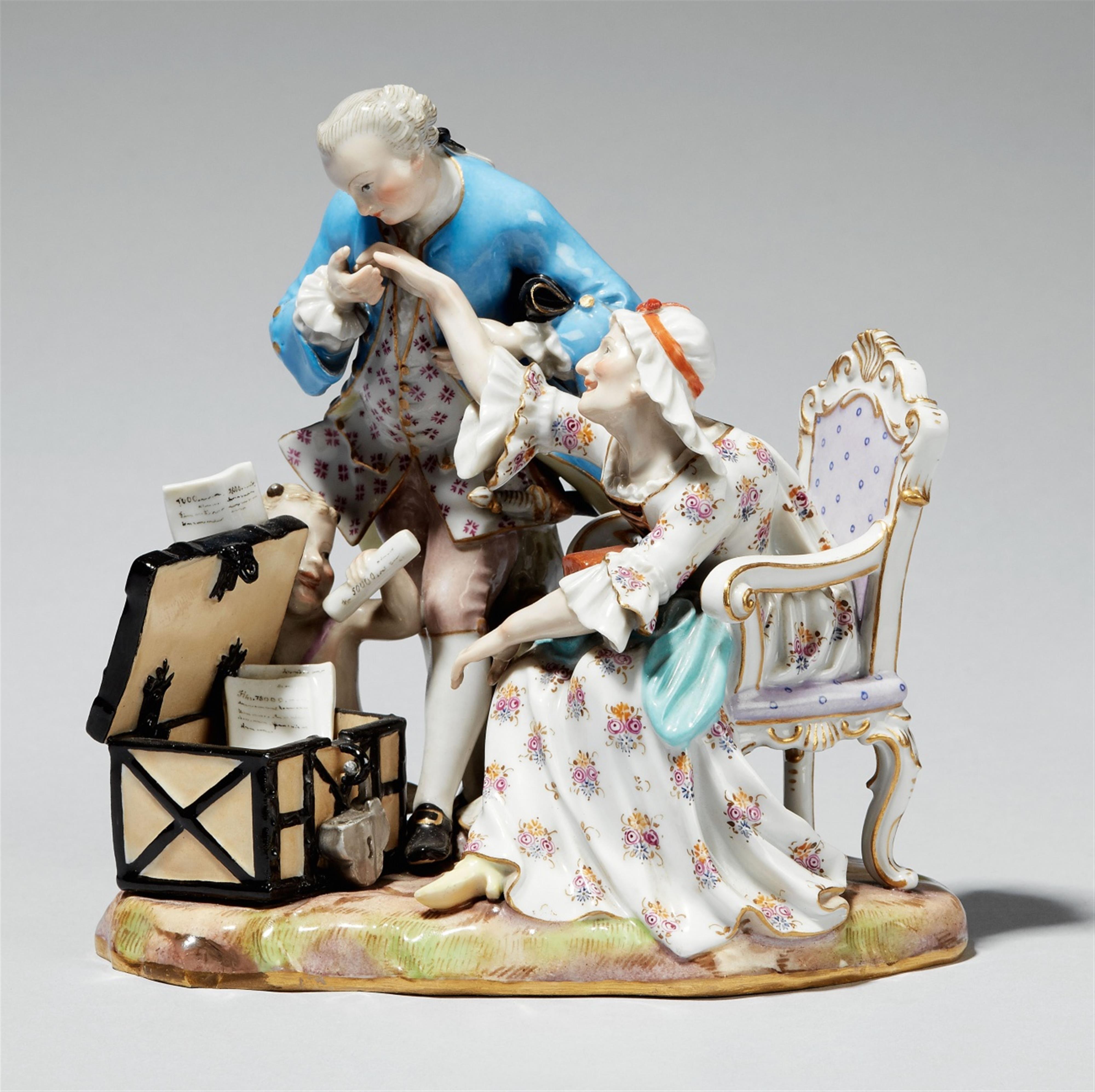 A Meissen porcelain group "the French doctor" after Molière - image-1