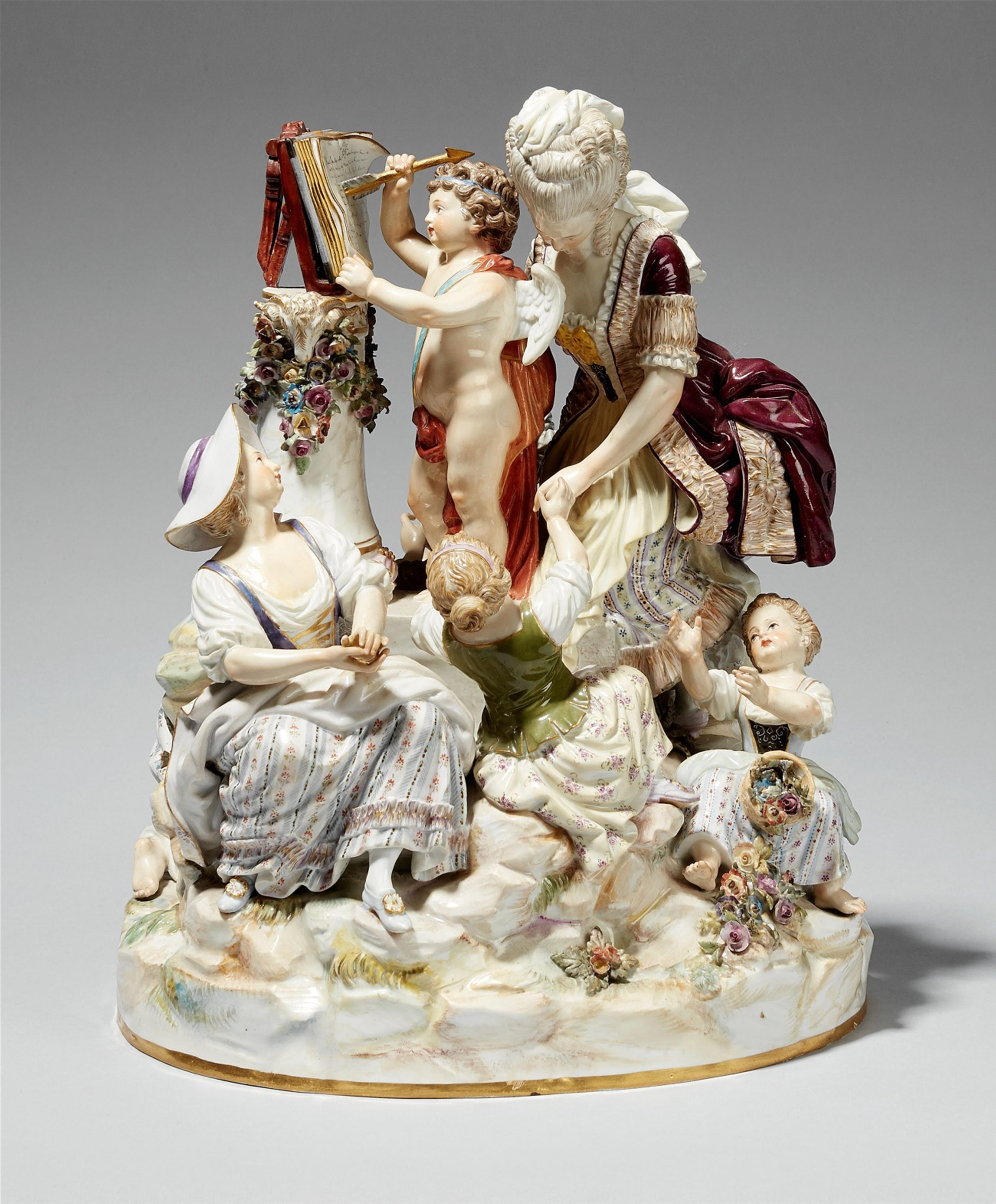 A Meissen porcelain group "School of Love" - image-1