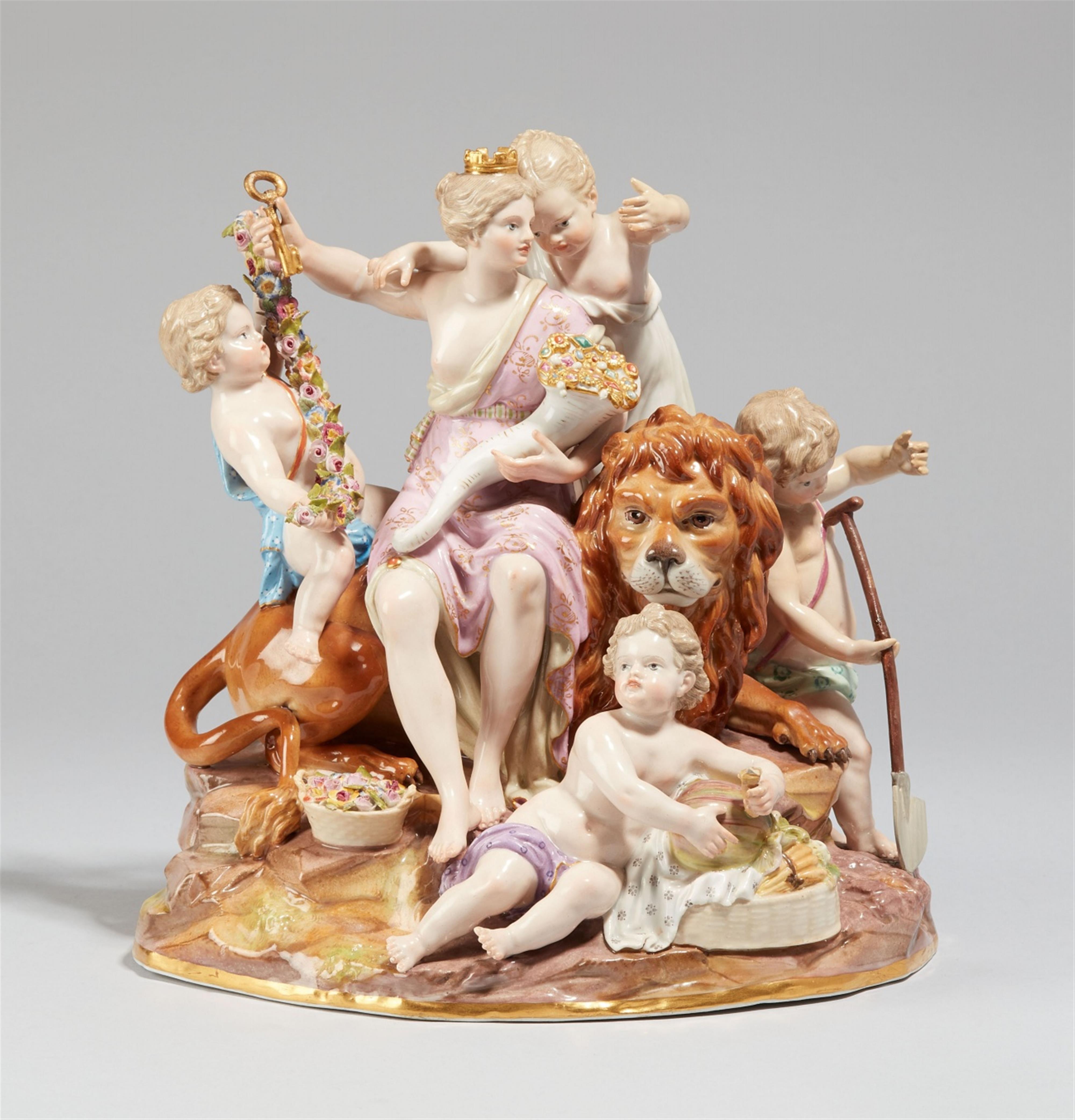 A Meissen porcelain group as an allegory of earth - image-1