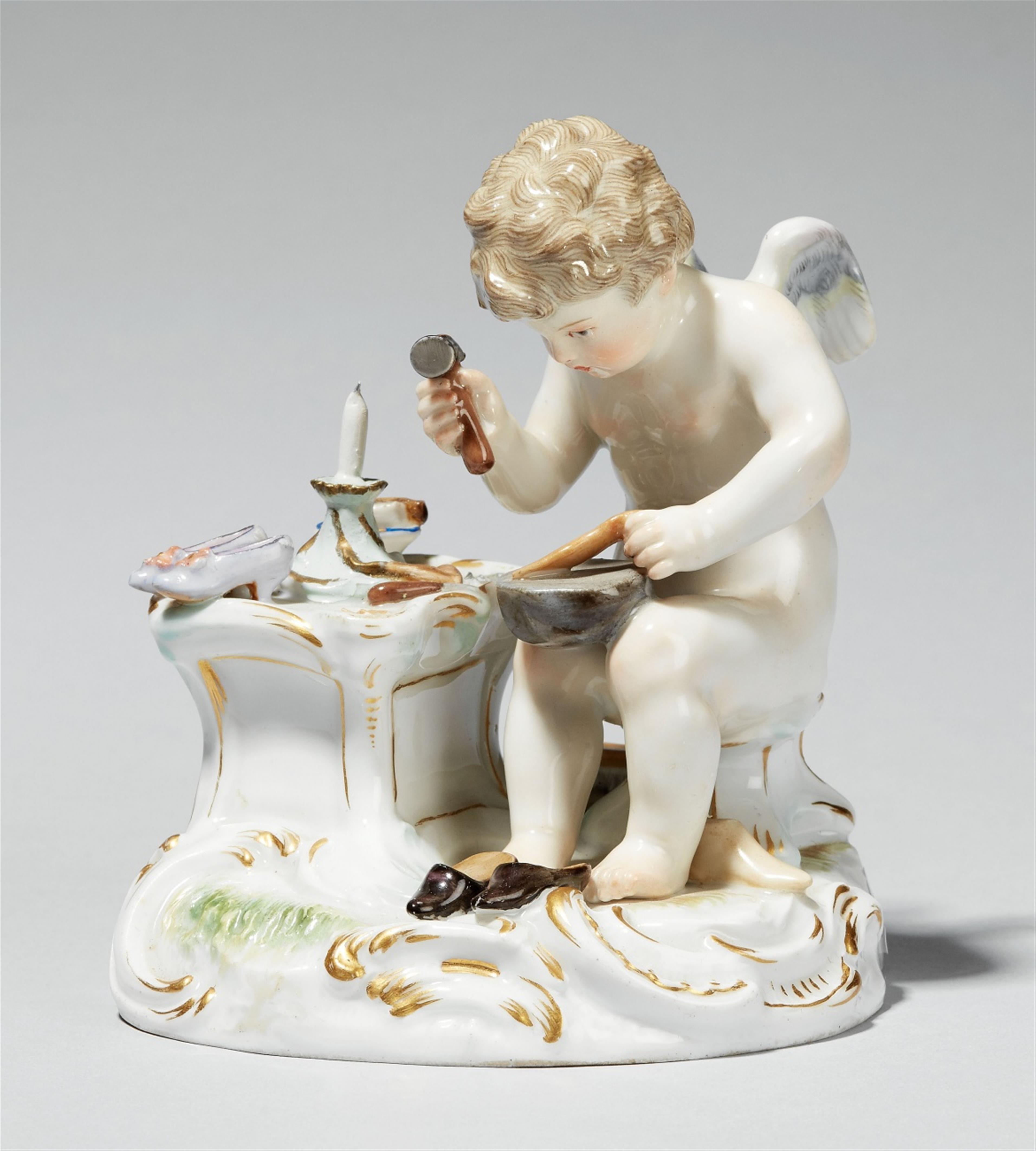 A Meissen porcelain figure of a little shoemaker - image-1
