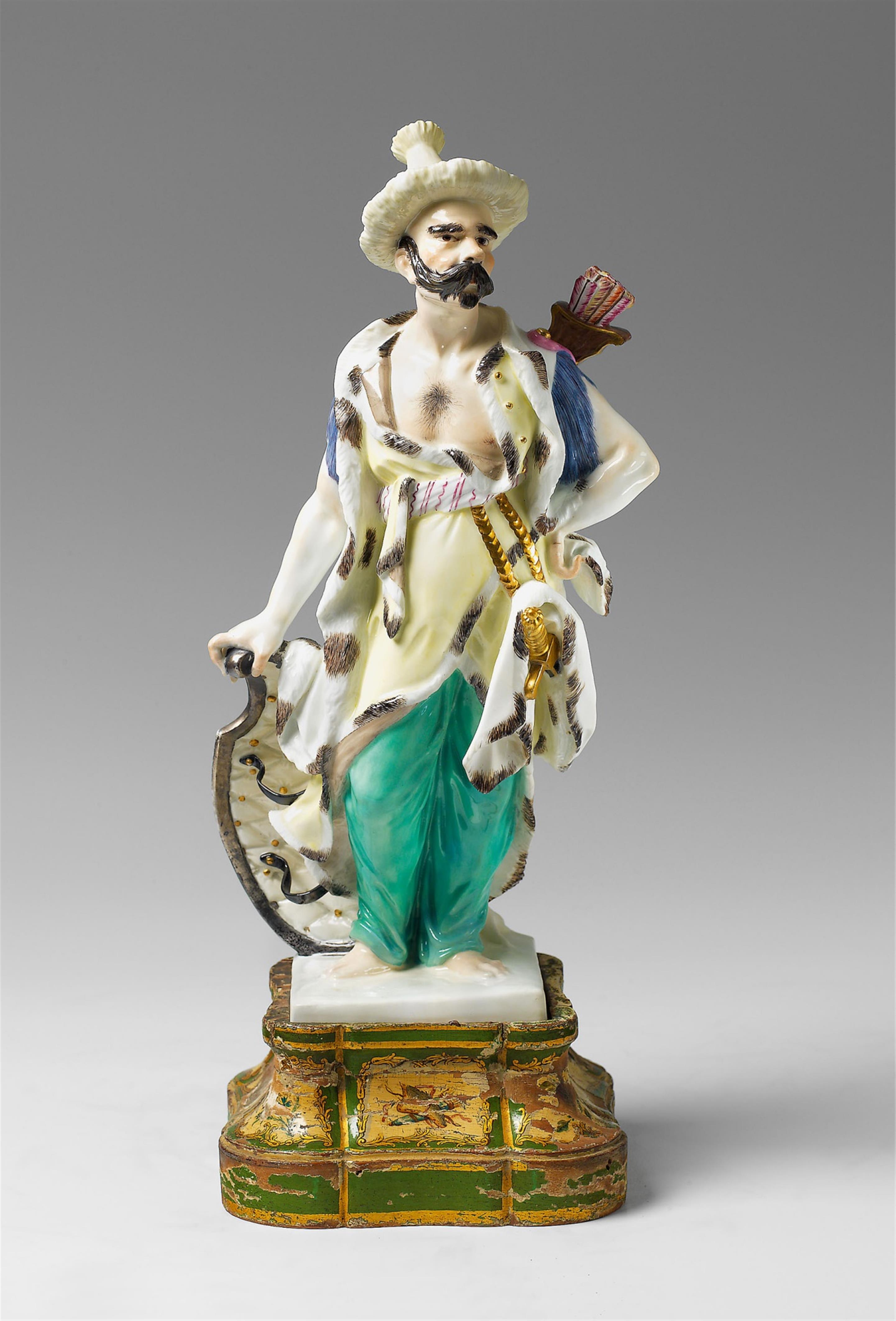 A finely painted Meissen porcelain Malabar figure - image-1