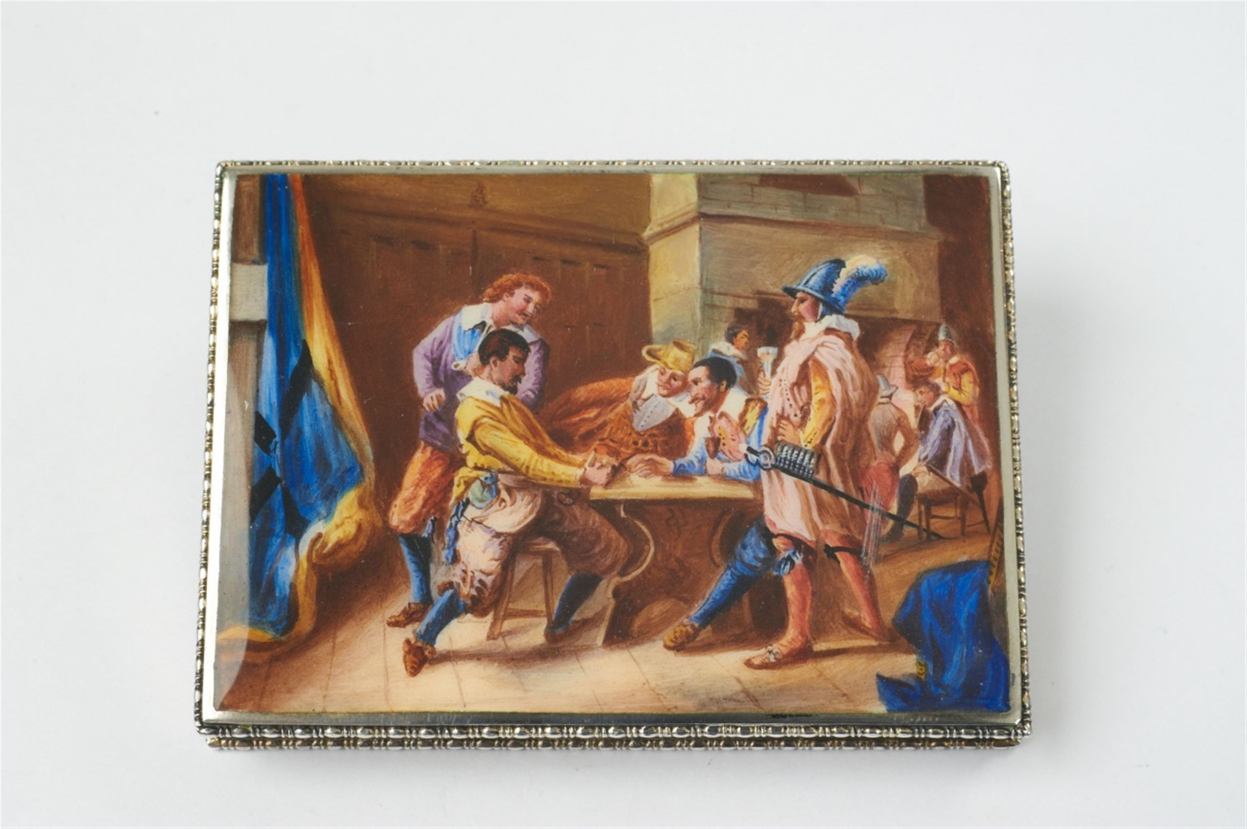 A Vienna silver and enamel visiting card case with marks of Gebrueder Frank - image-1