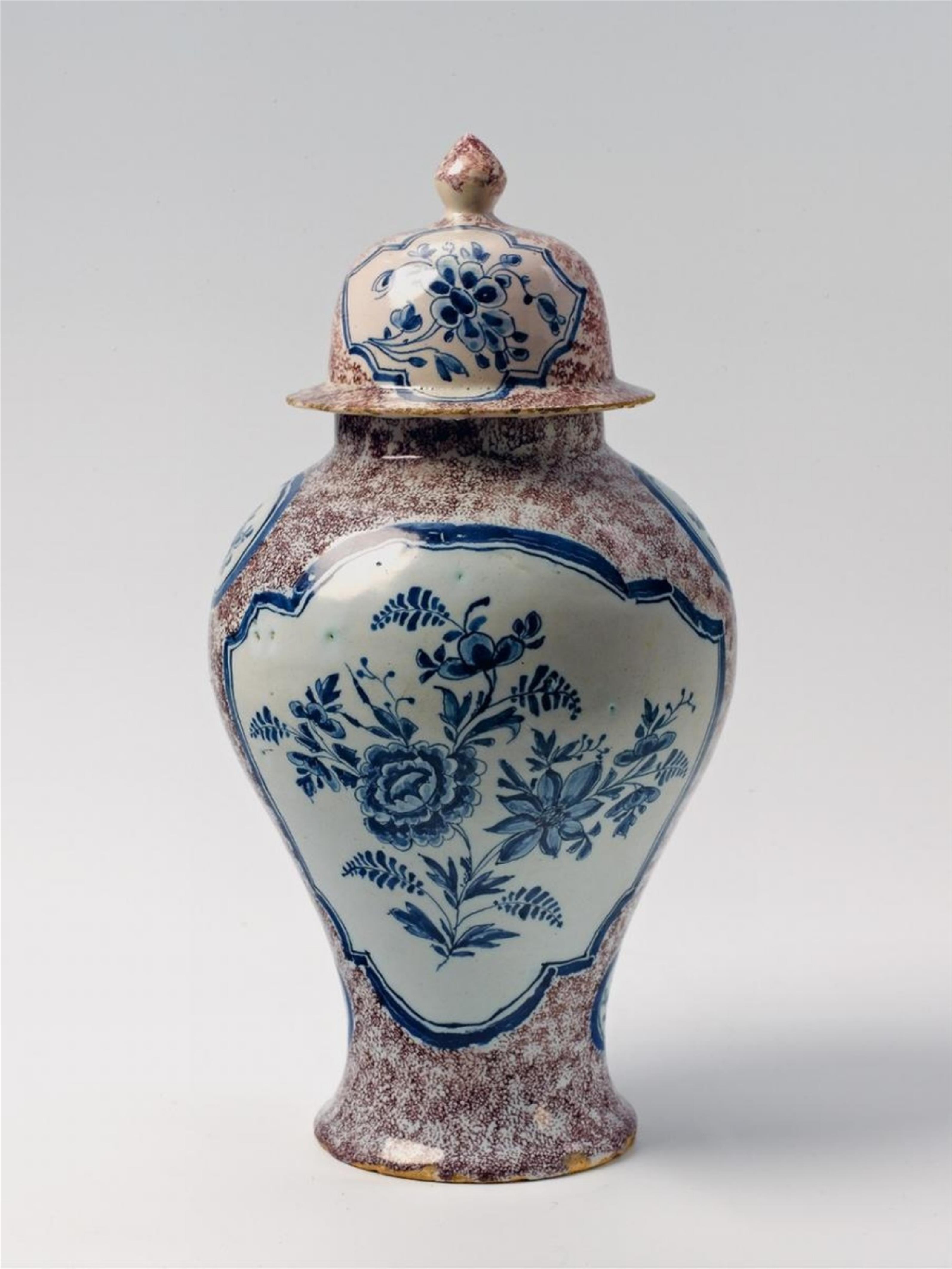 A Fulda faience vase and cover - image-1