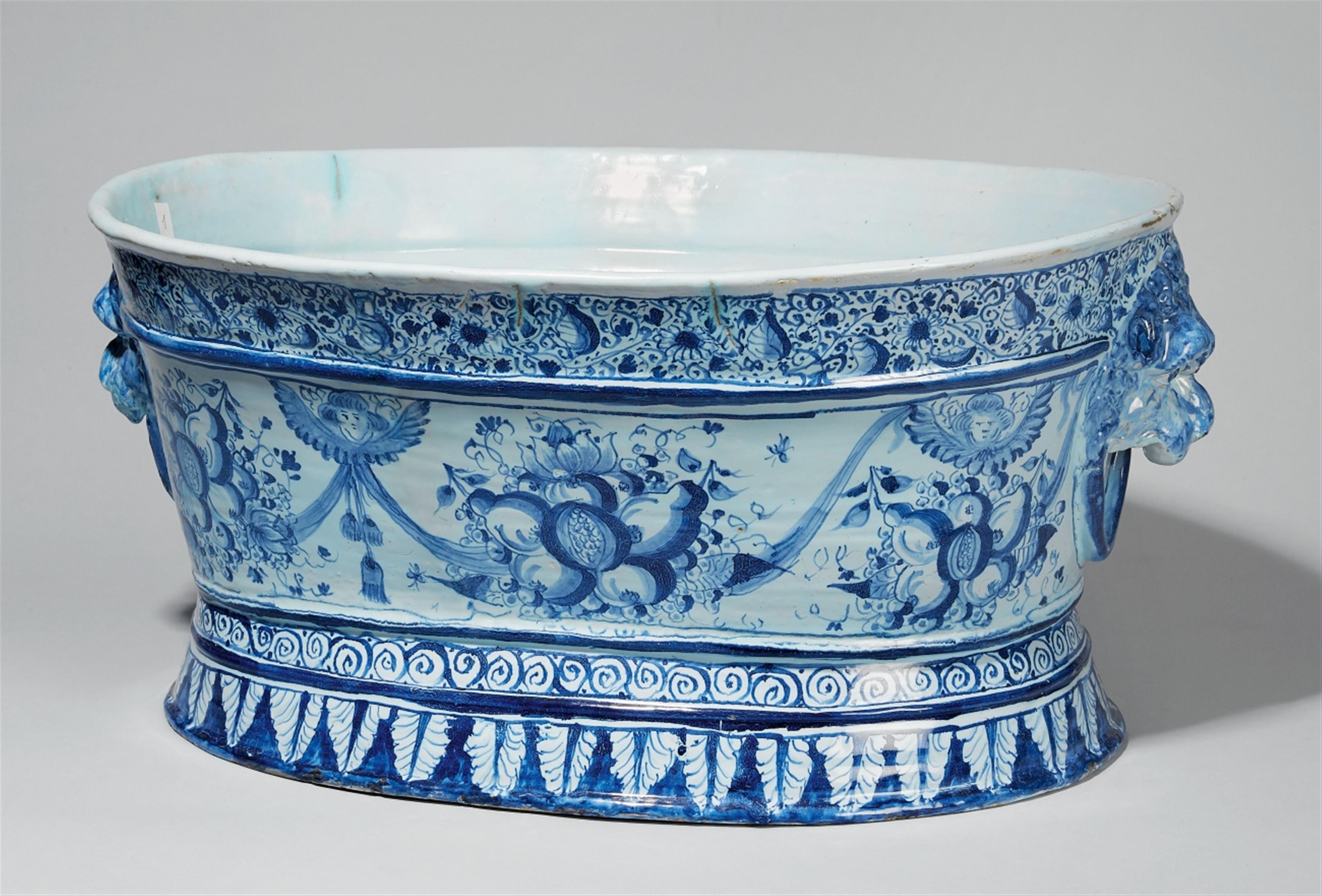 A rare, large faience cooling vessel - image-1