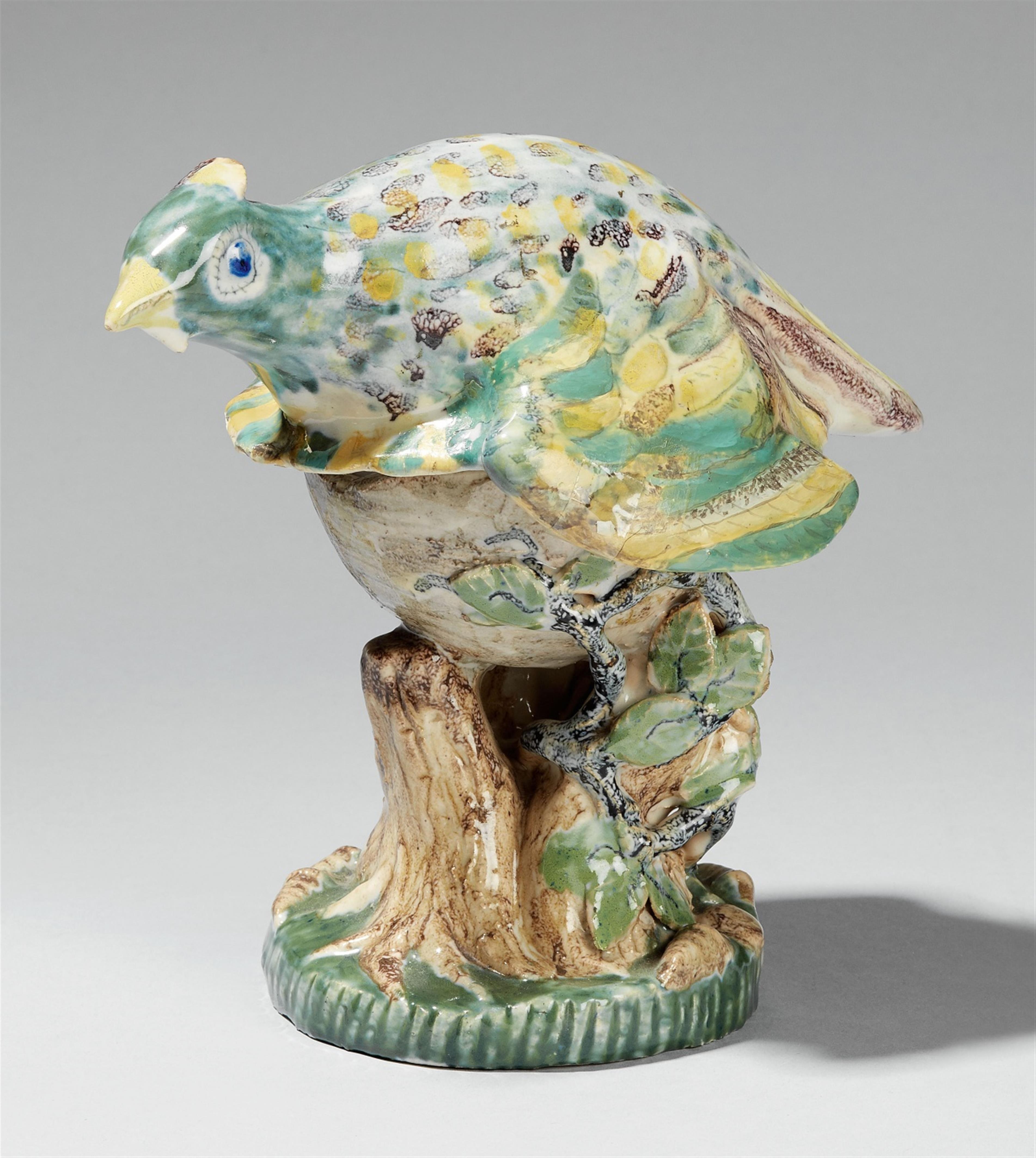 A faience model of a coot as a sweets dish - image-1
