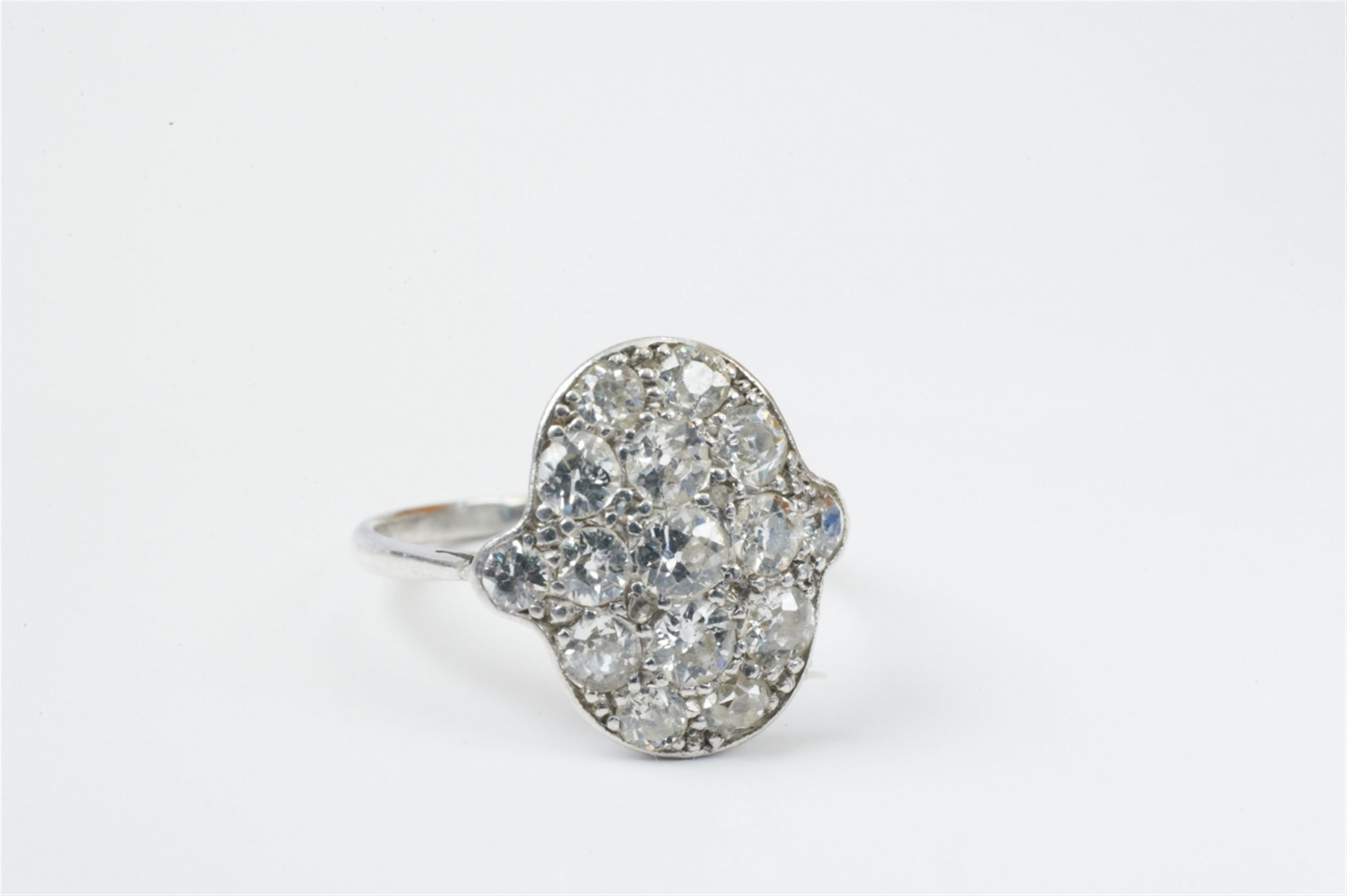 A platinum and old-cut diamond Belle Epoque ring - image-1