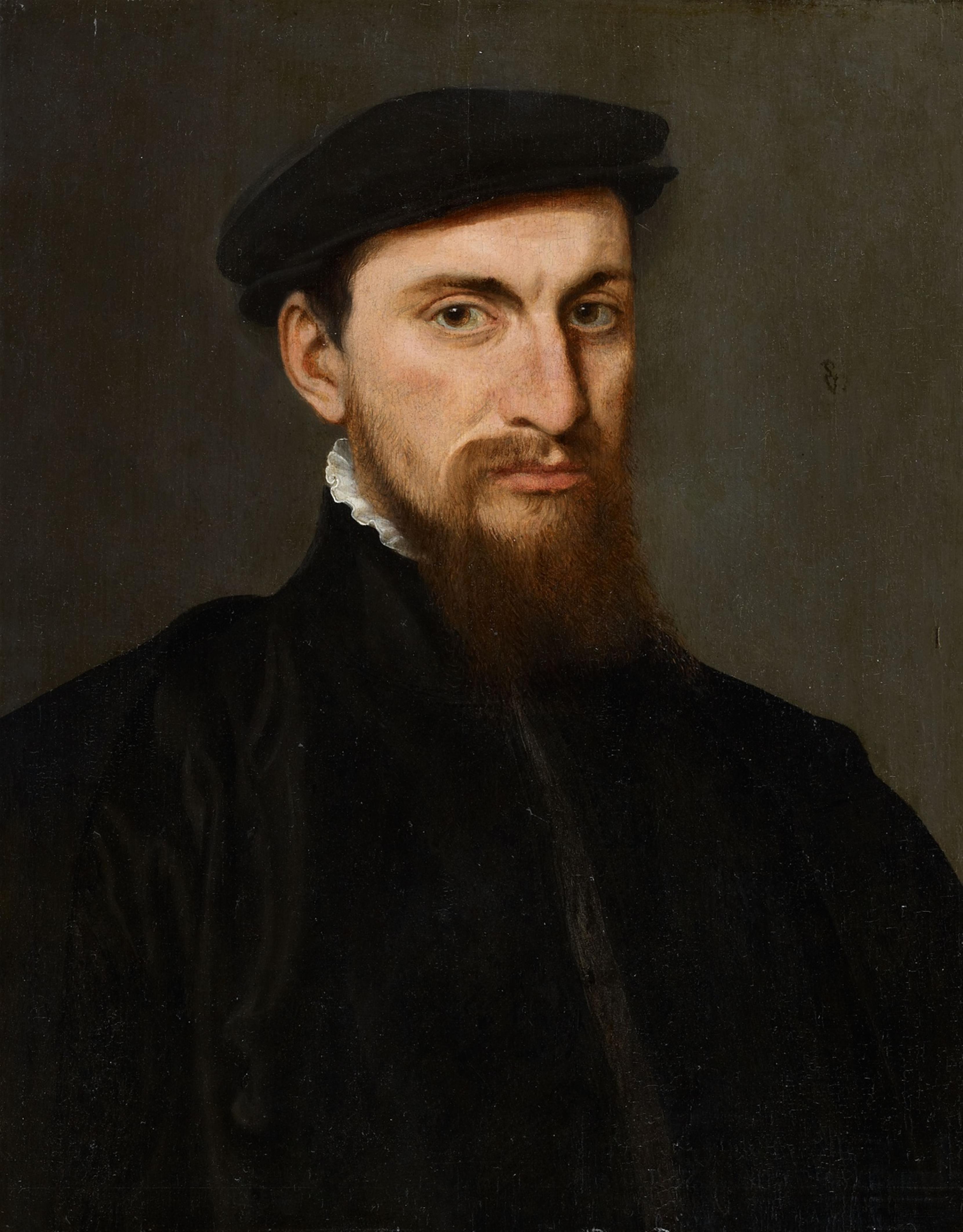 Willem Key - Portrait of a Gentleman in a Black Beret - image-1