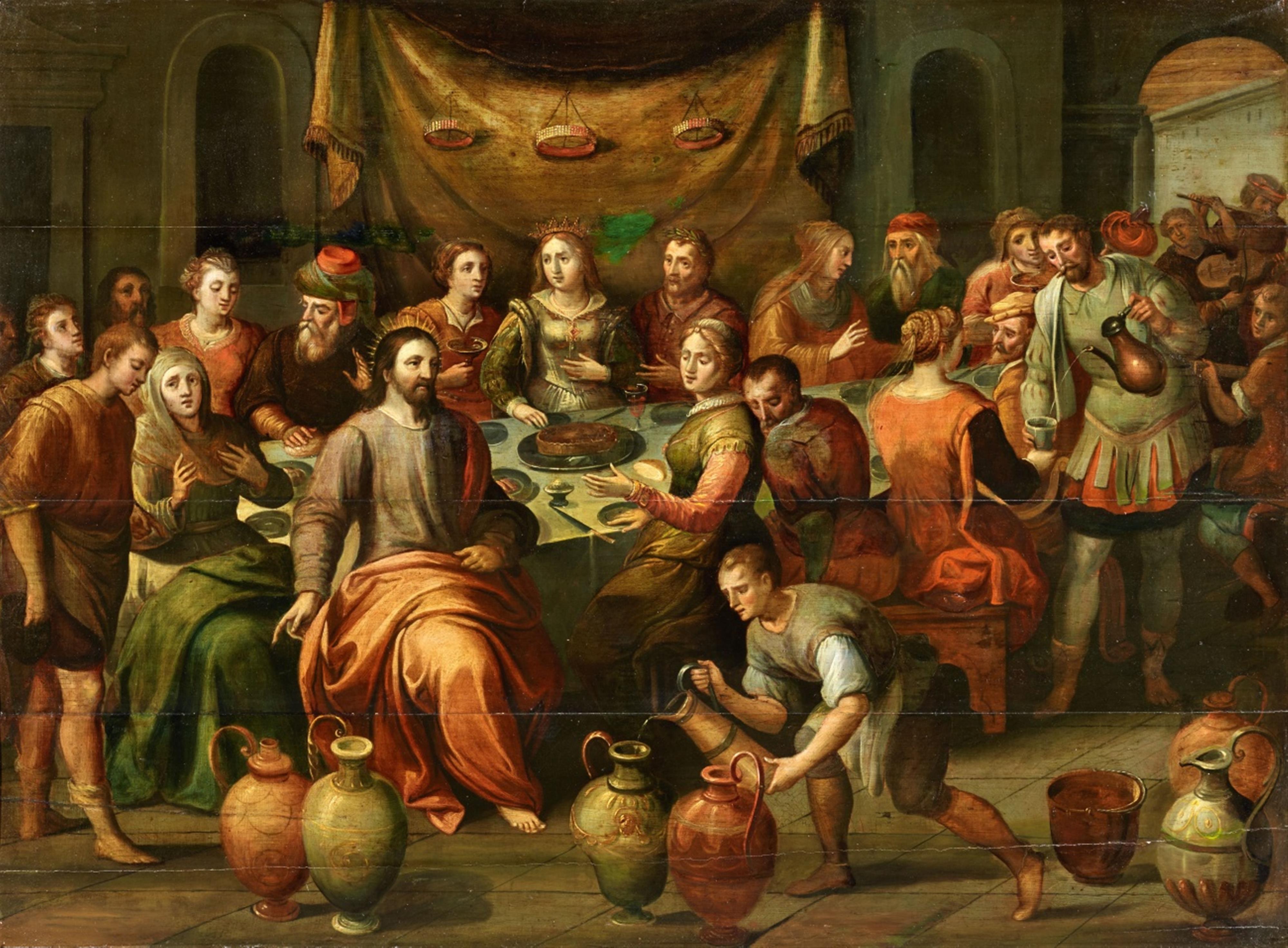 Flemish School circa 1600 - The Marriage at Cana - image-1