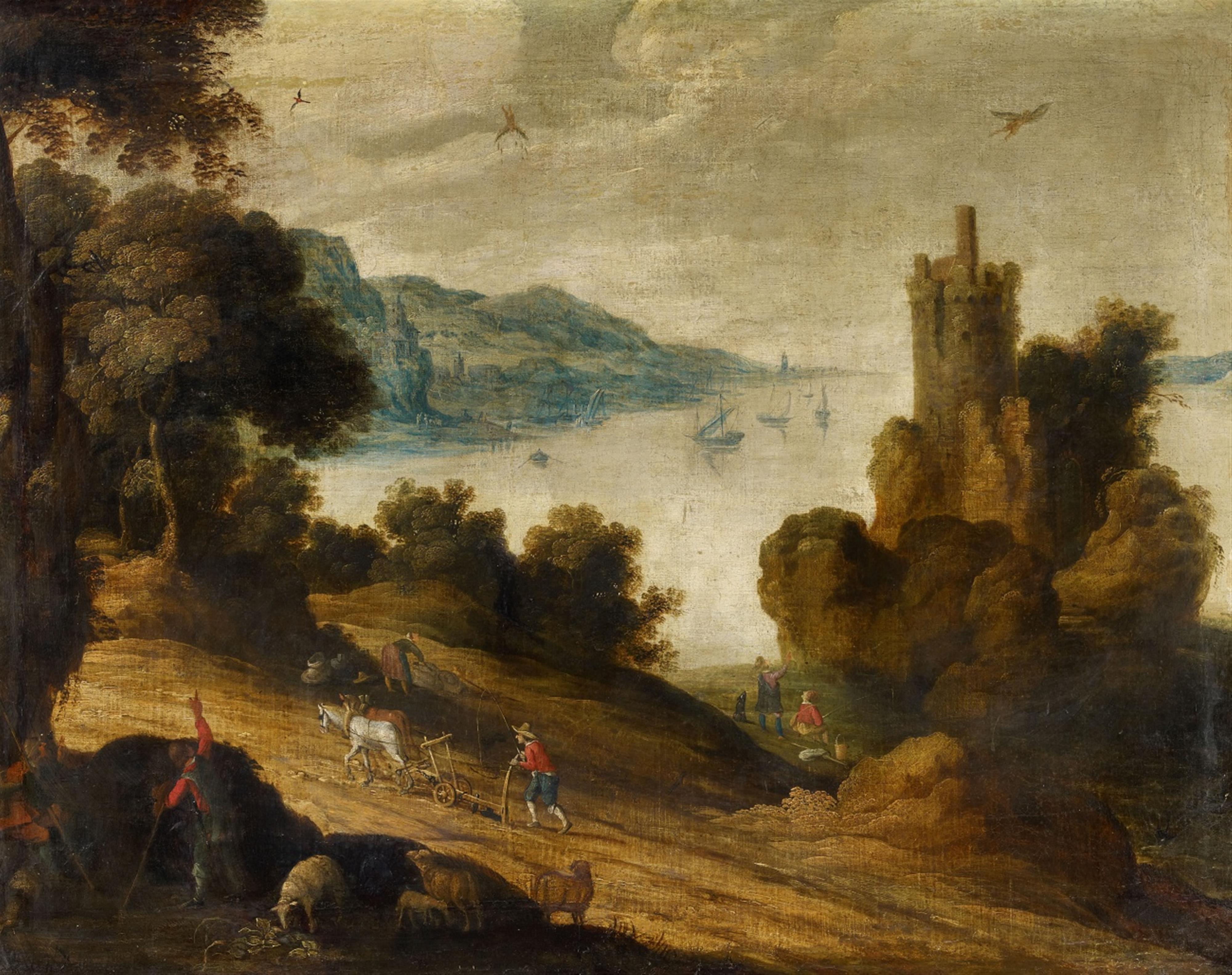 Flemish School of the early 17th century - Landscape with Daedalus and Icarus - image-1
