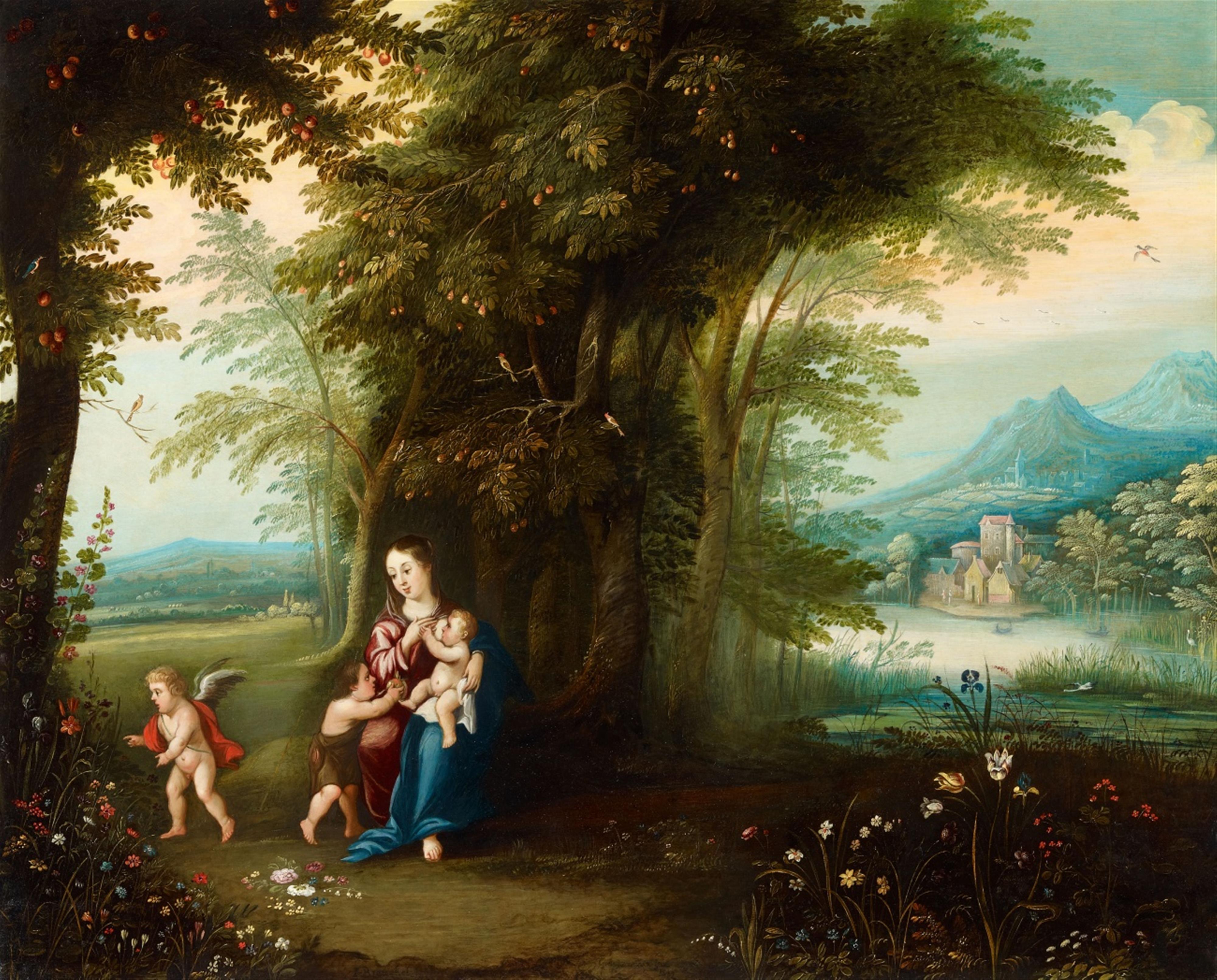 Pieter van Avont
Gerard de la Vallée - Wooded Landscape with the Virgin, Christ Child and Saint John - image-1