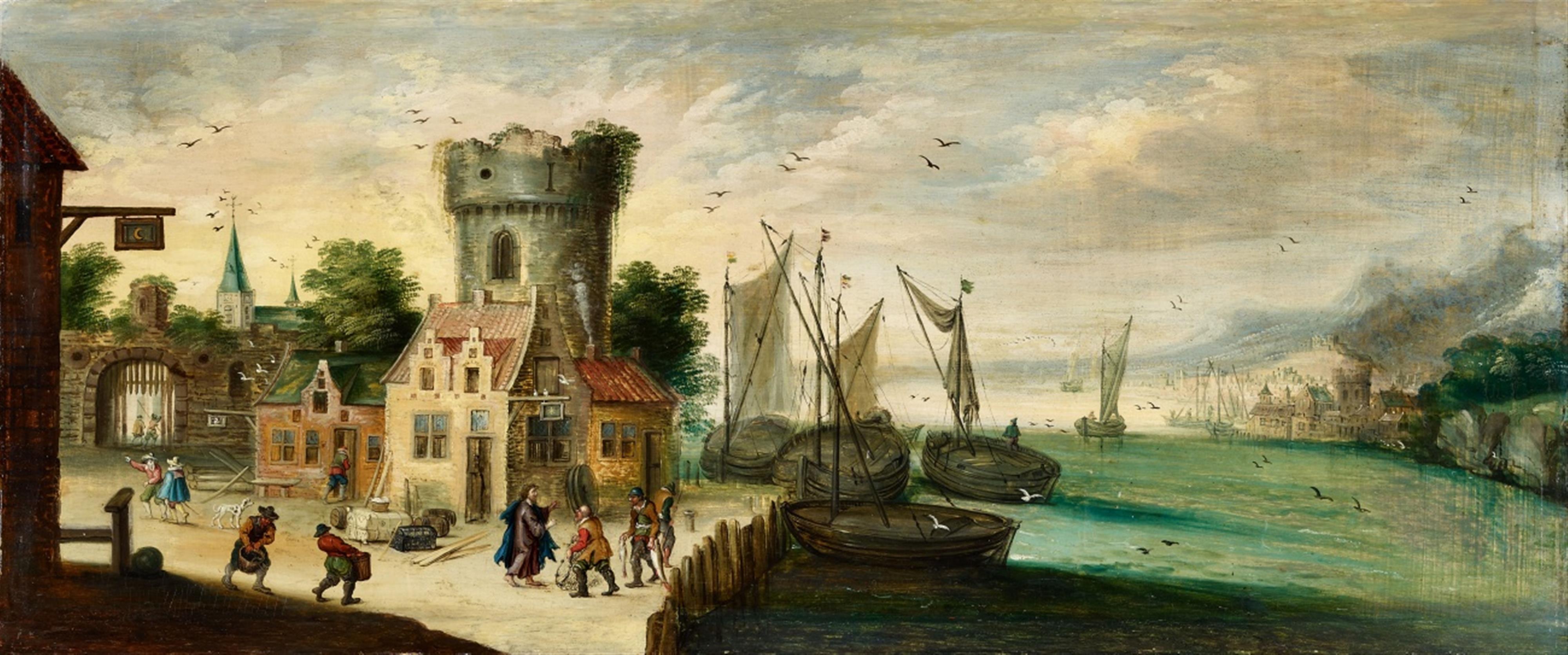 Abraham de Verwer, attributed to - A Panoramic Harbour Scene - image-1