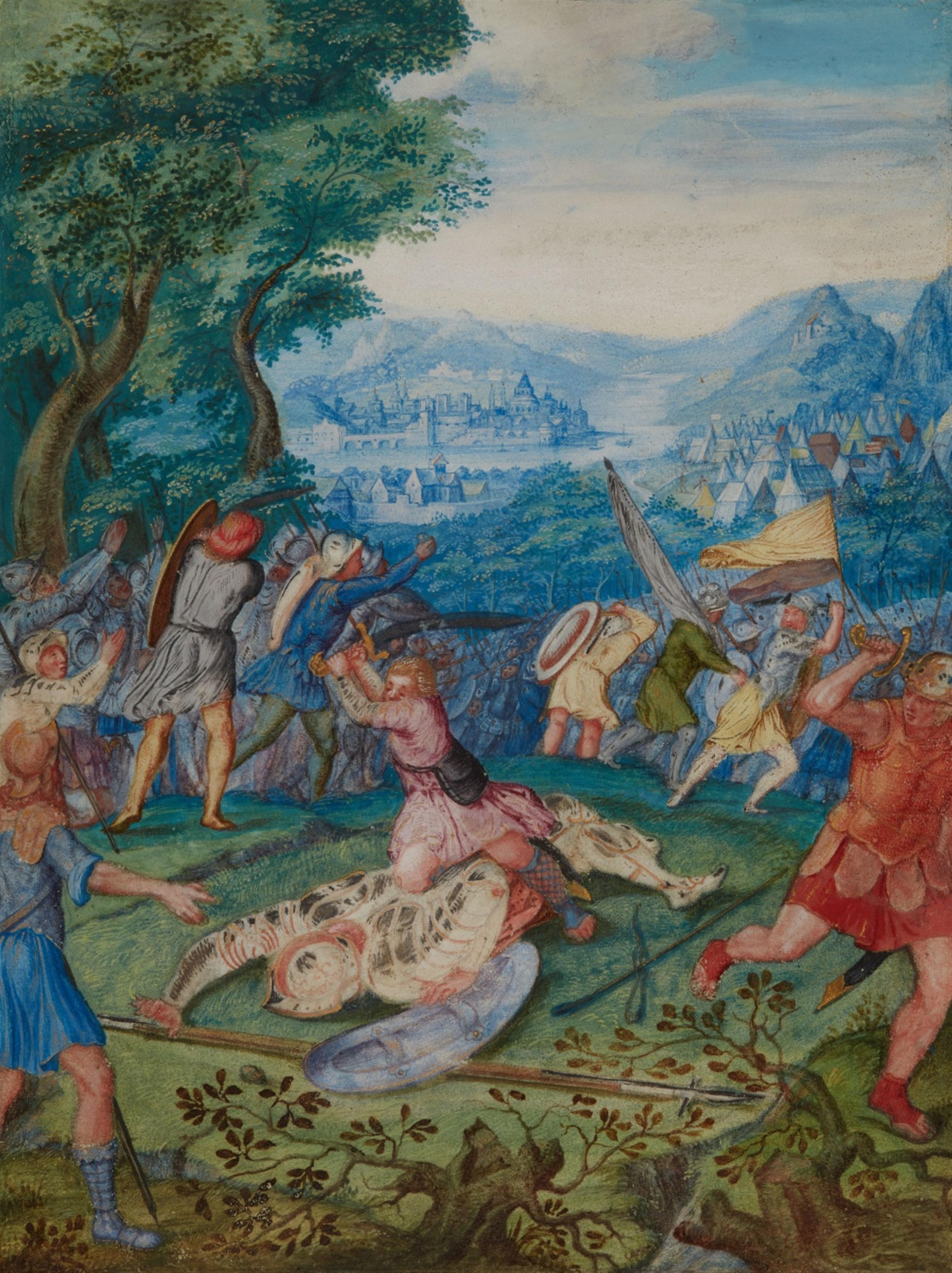 German School circa 1600 - David beheading Goliath - image-1