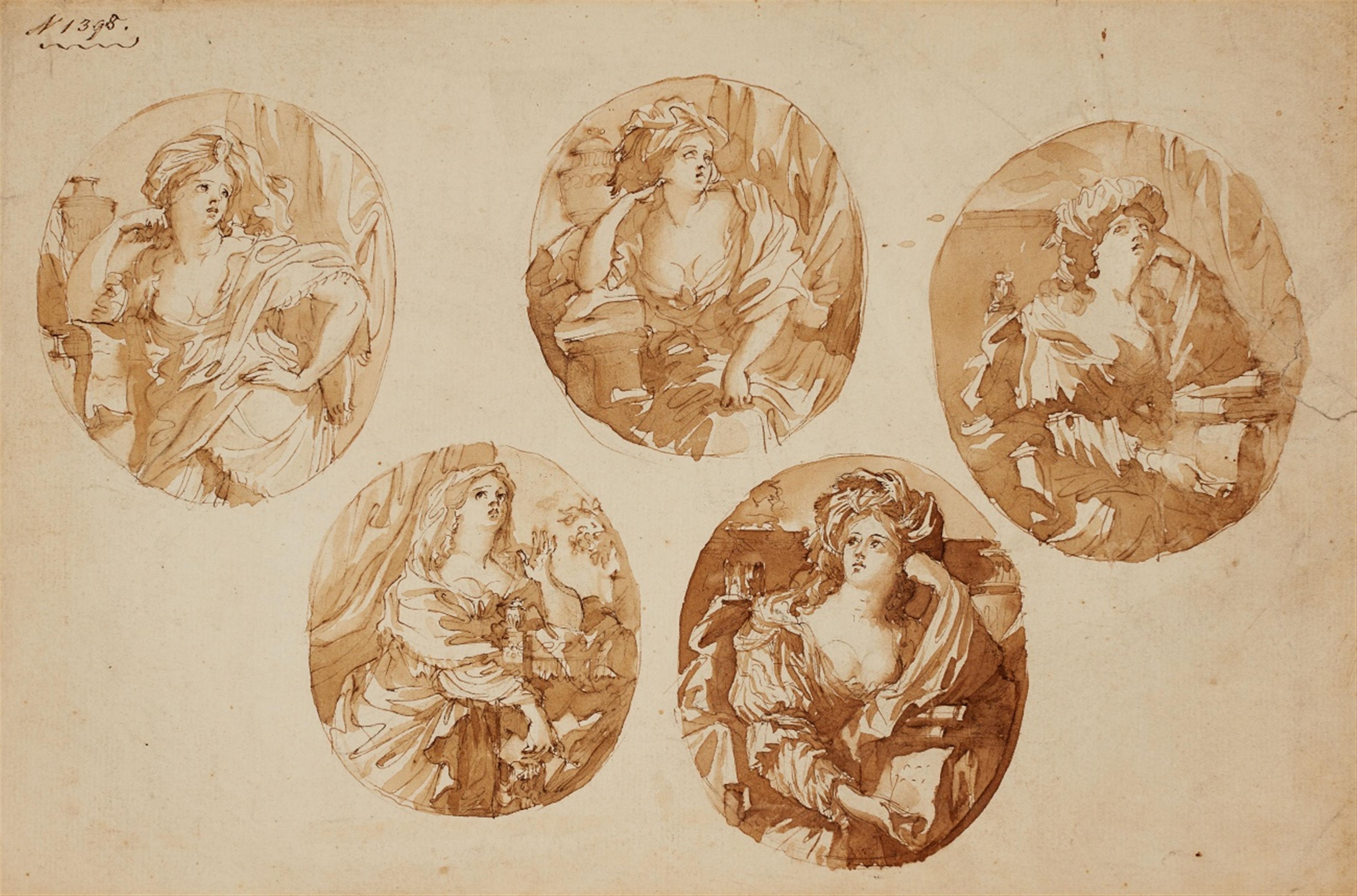 Bolognese School of the 17th century - Five Depictions of a Sibyl - image-1