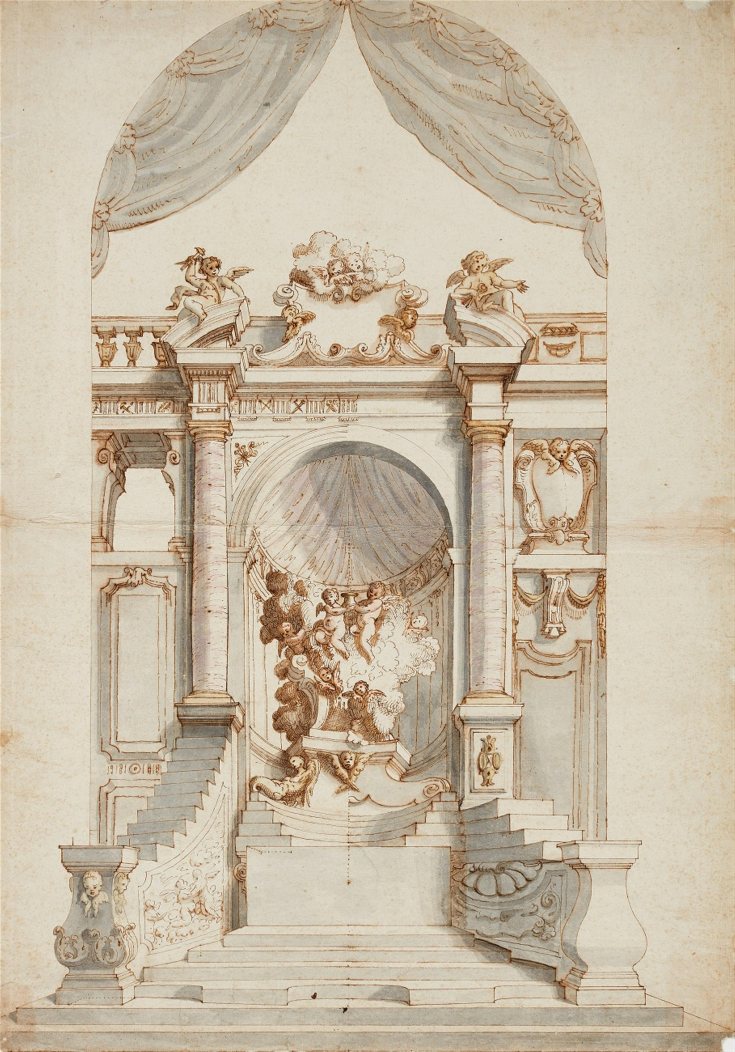 Süddeutscher Meister 1. Hälfte 18. Jahrhundert - Altarentwurf - image-1