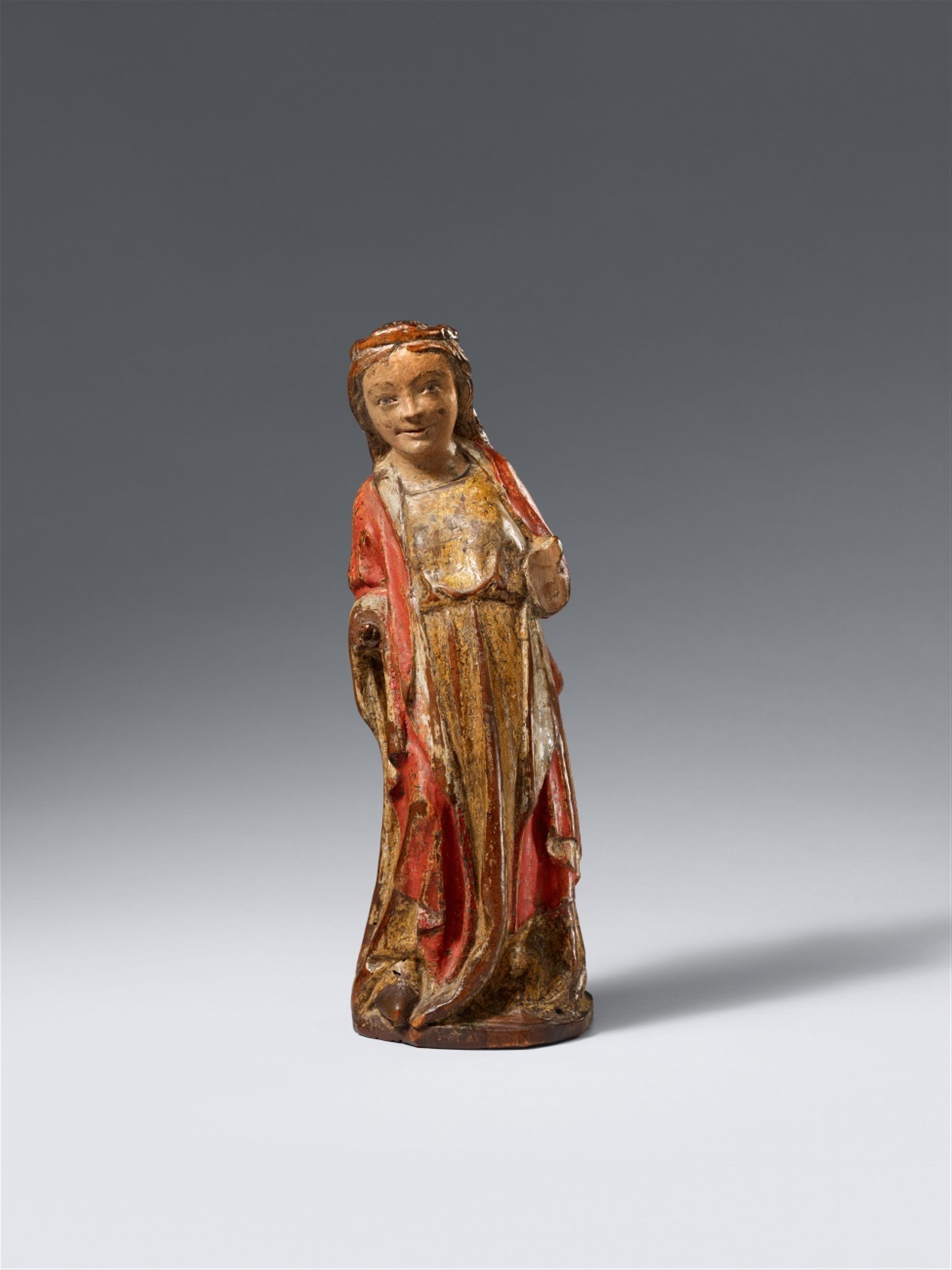 Cologne ca. 1330 - A wooden figure of a standing Saint, Cologne circa 1330. - image-1