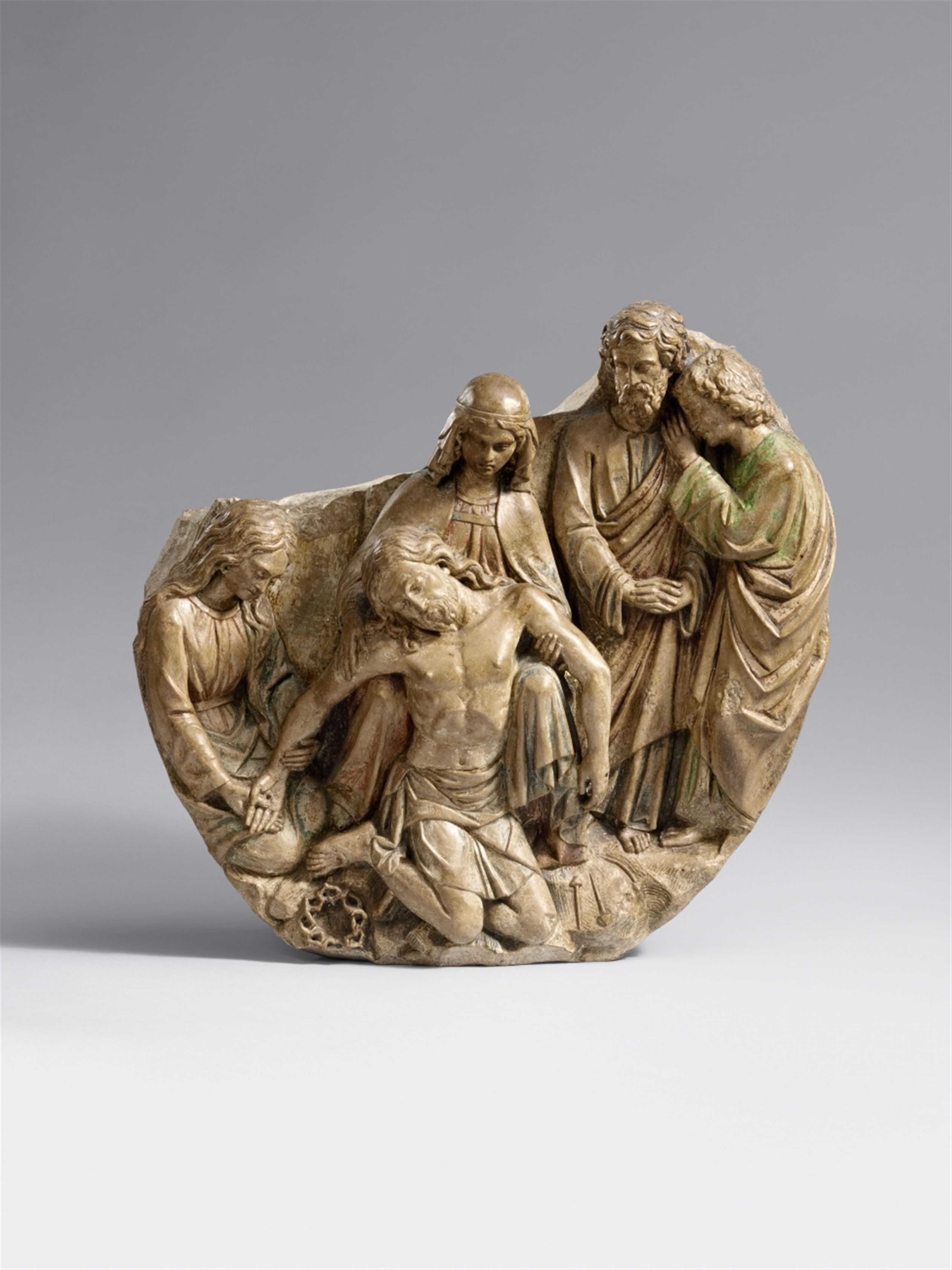 Northern France circa 1600 - A Northern French limestone relief of the lamentation of Christ, circa 1600 - image-1