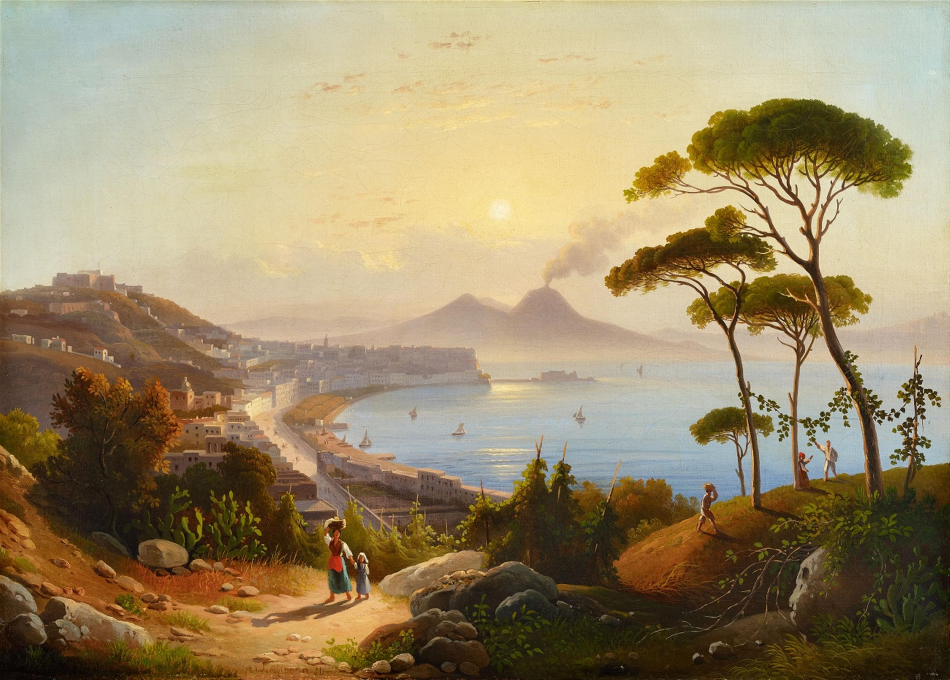 August Wilhelm Ahlborn - View of the Gulf of Naples - image-1