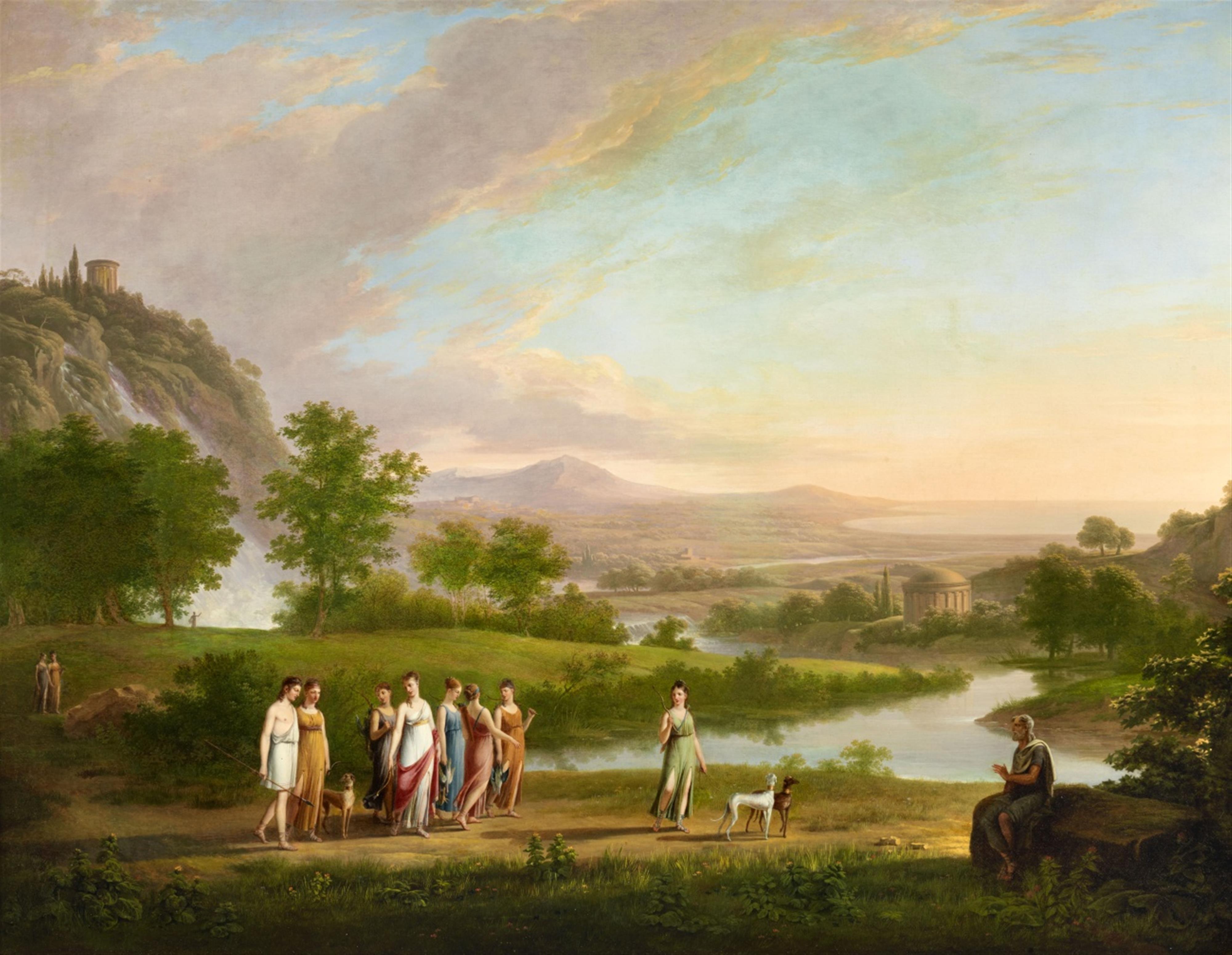 Johann Nepomuk Schödlberger - Landscape with Diana, Atalanta and Meleager - image-1