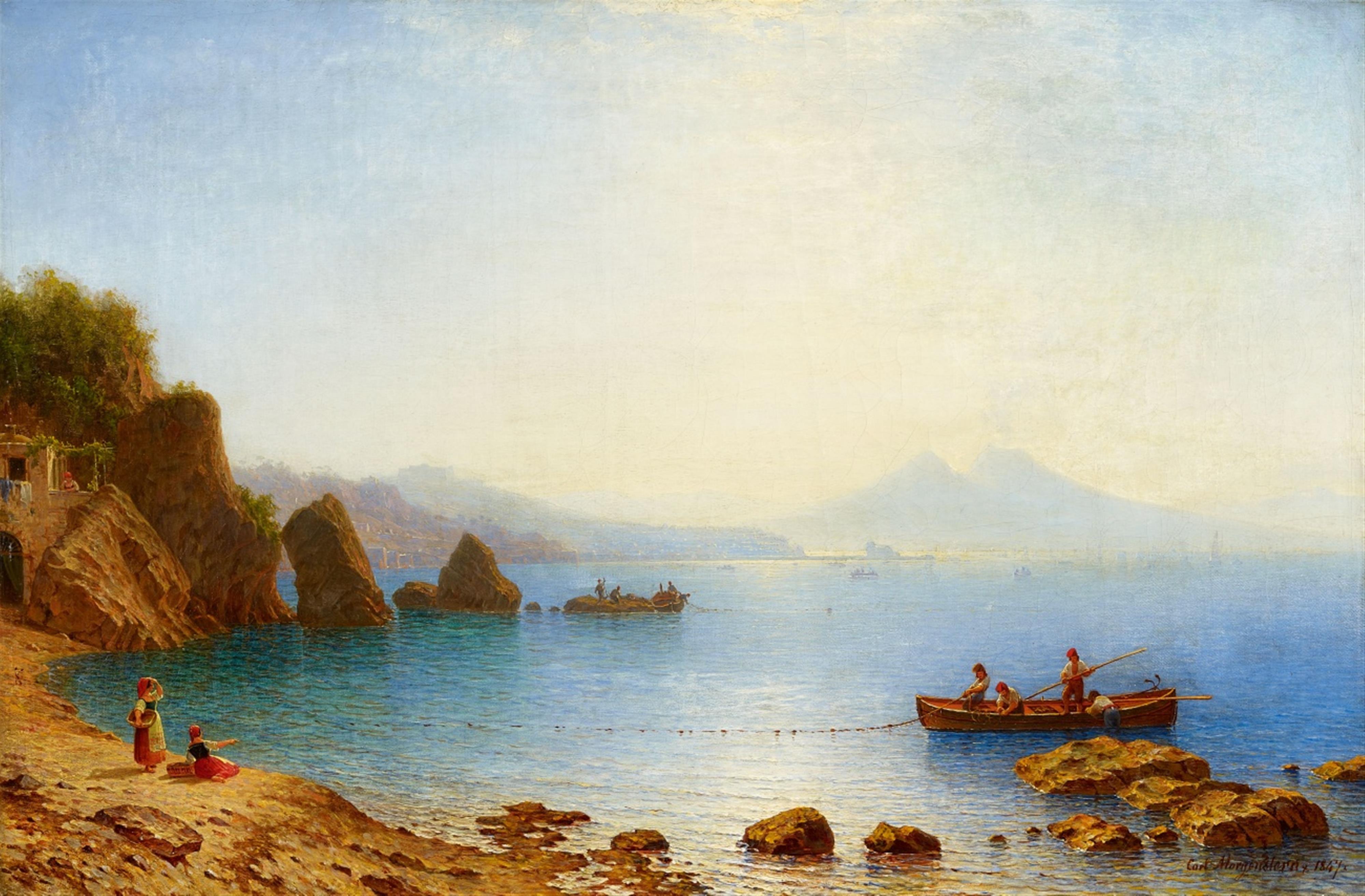 Carl Morgenstern - View of Naples with Mount Vesuvius - image-1