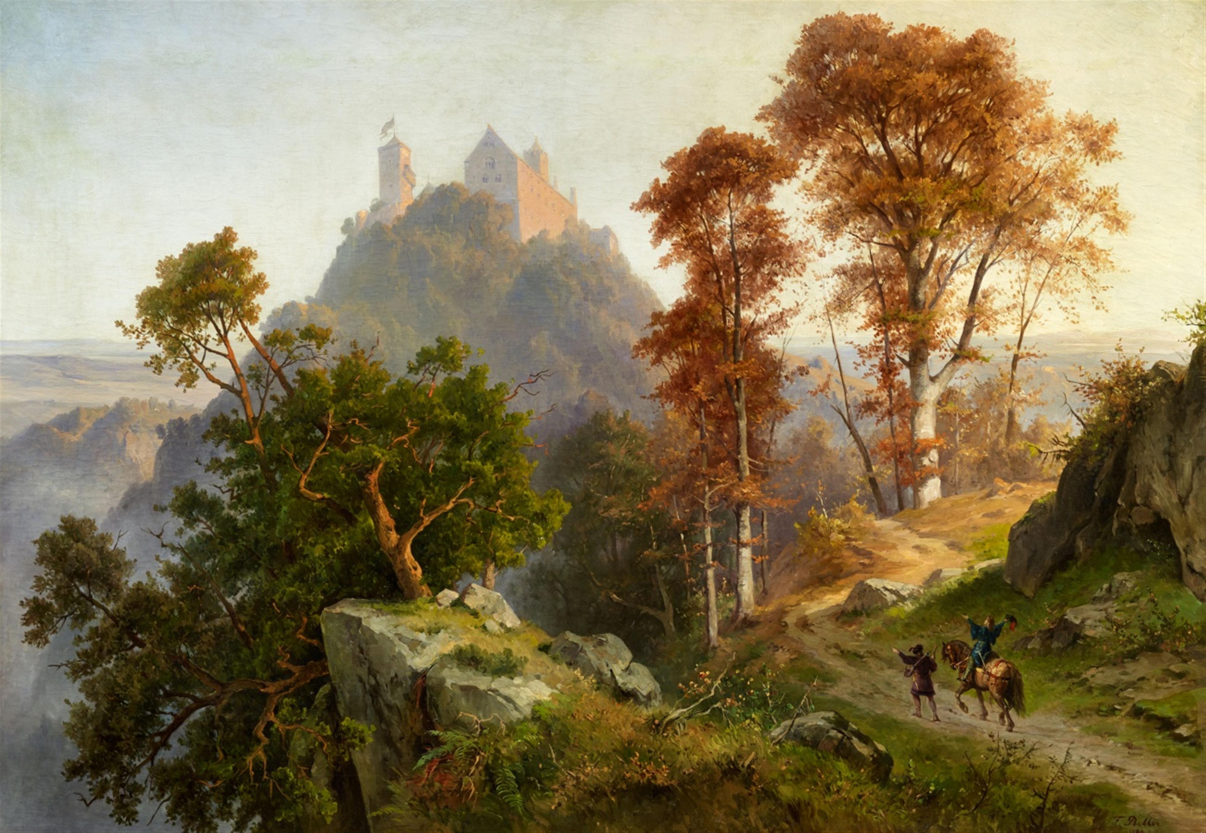 Friedrich Preller the Younger - An Autumn Morning at Wartburg Castle - image-1
