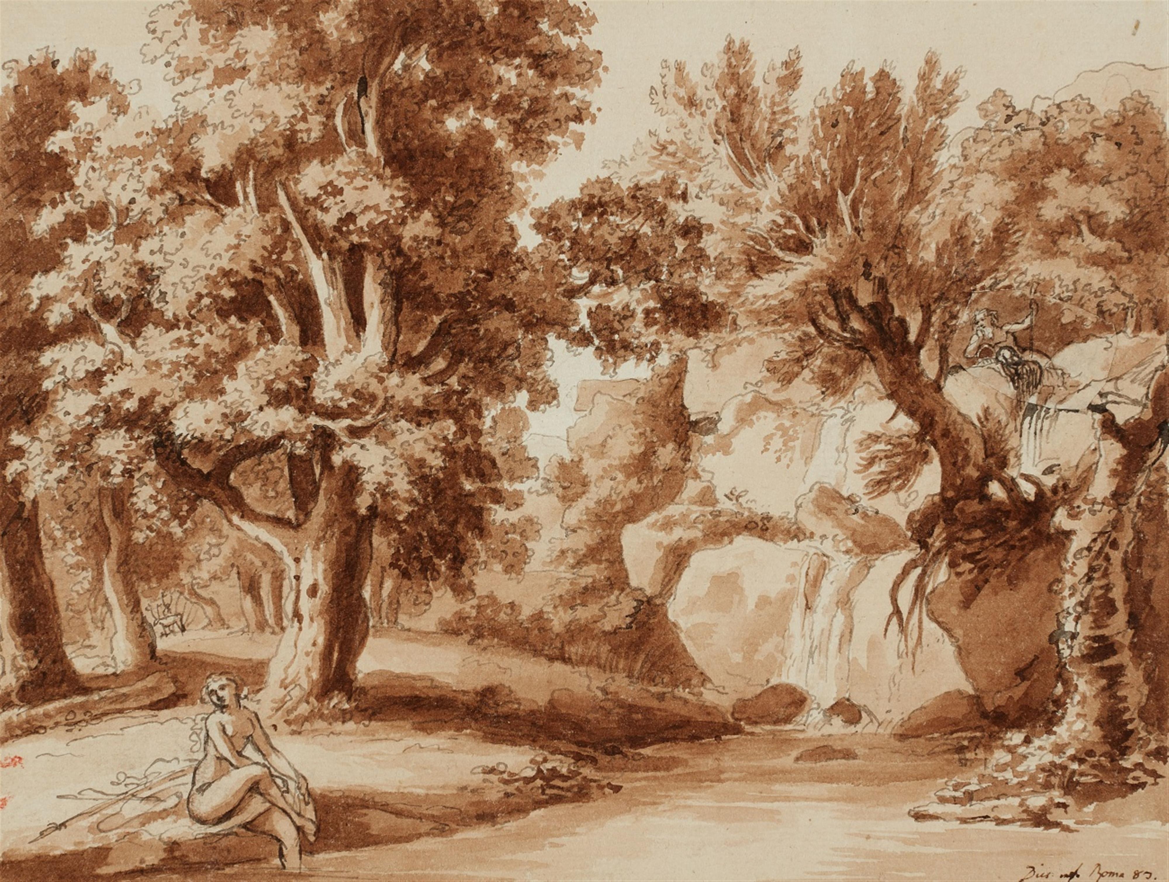 Albert Christoph Dies - Bathers in a Wooded Landscape - image-1