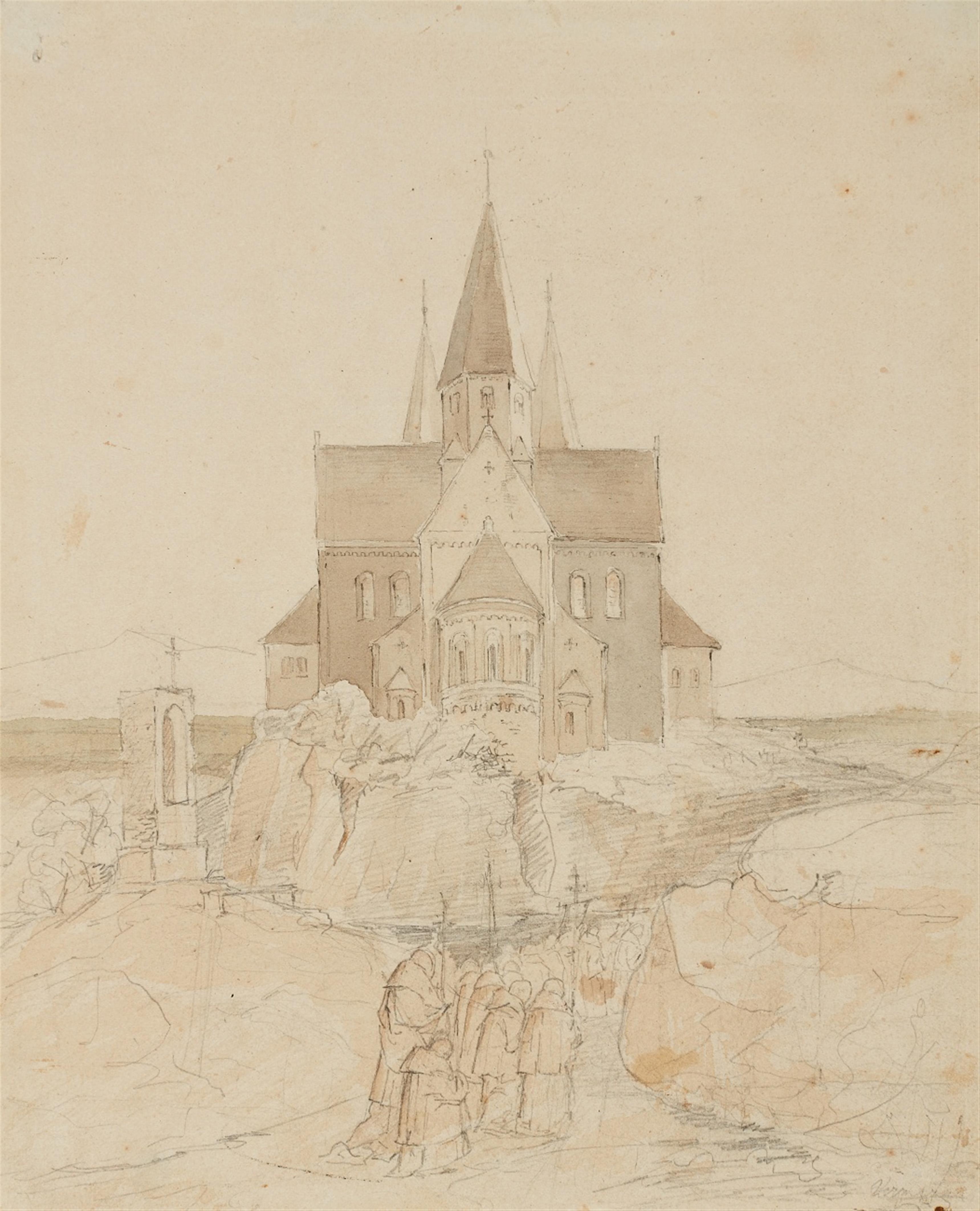 Ivo Ambroise Vermeersch - Procession by a Romanesque Church - image-1
