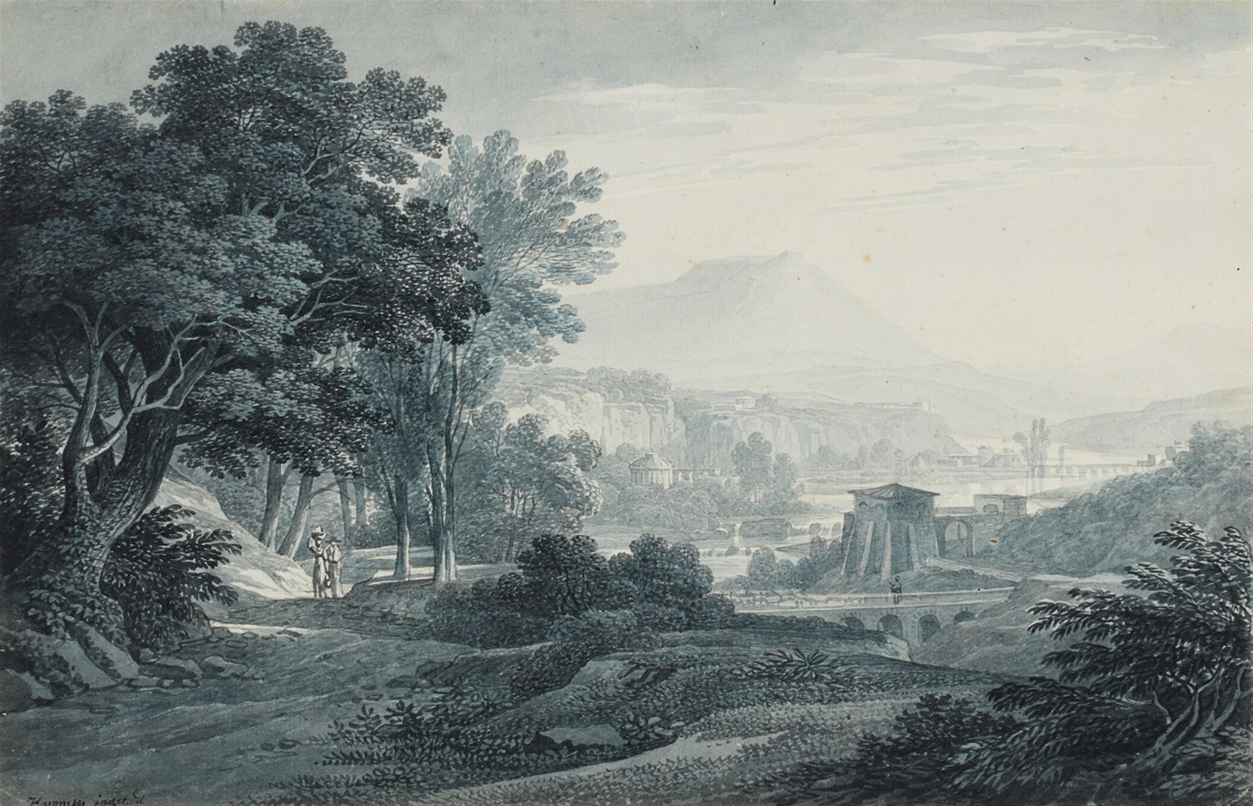 Christian Gottlob Hammer - Southern Landscape in the Manner of Claude Lorrain - image-1