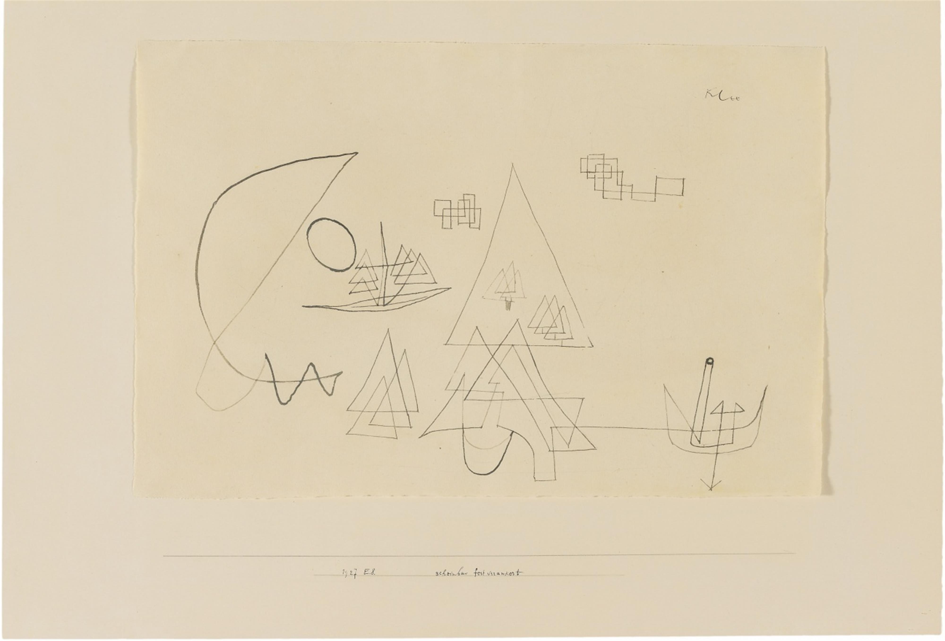 Paul Klee - Scheinbar fest verankert. 1927, 148 (E 8) - image-1
