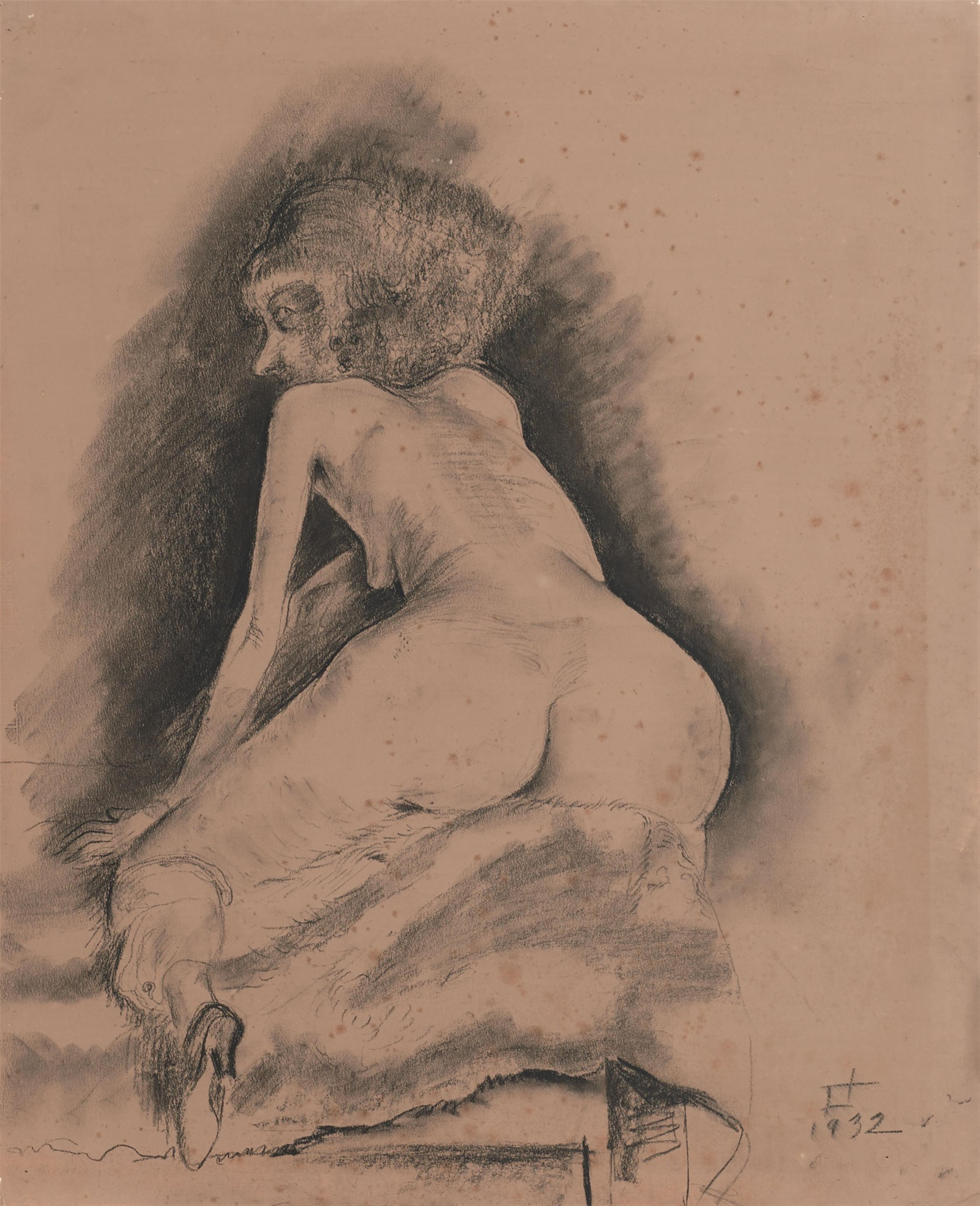 Otto Dix - Hockender weiblicher Akt - image-1