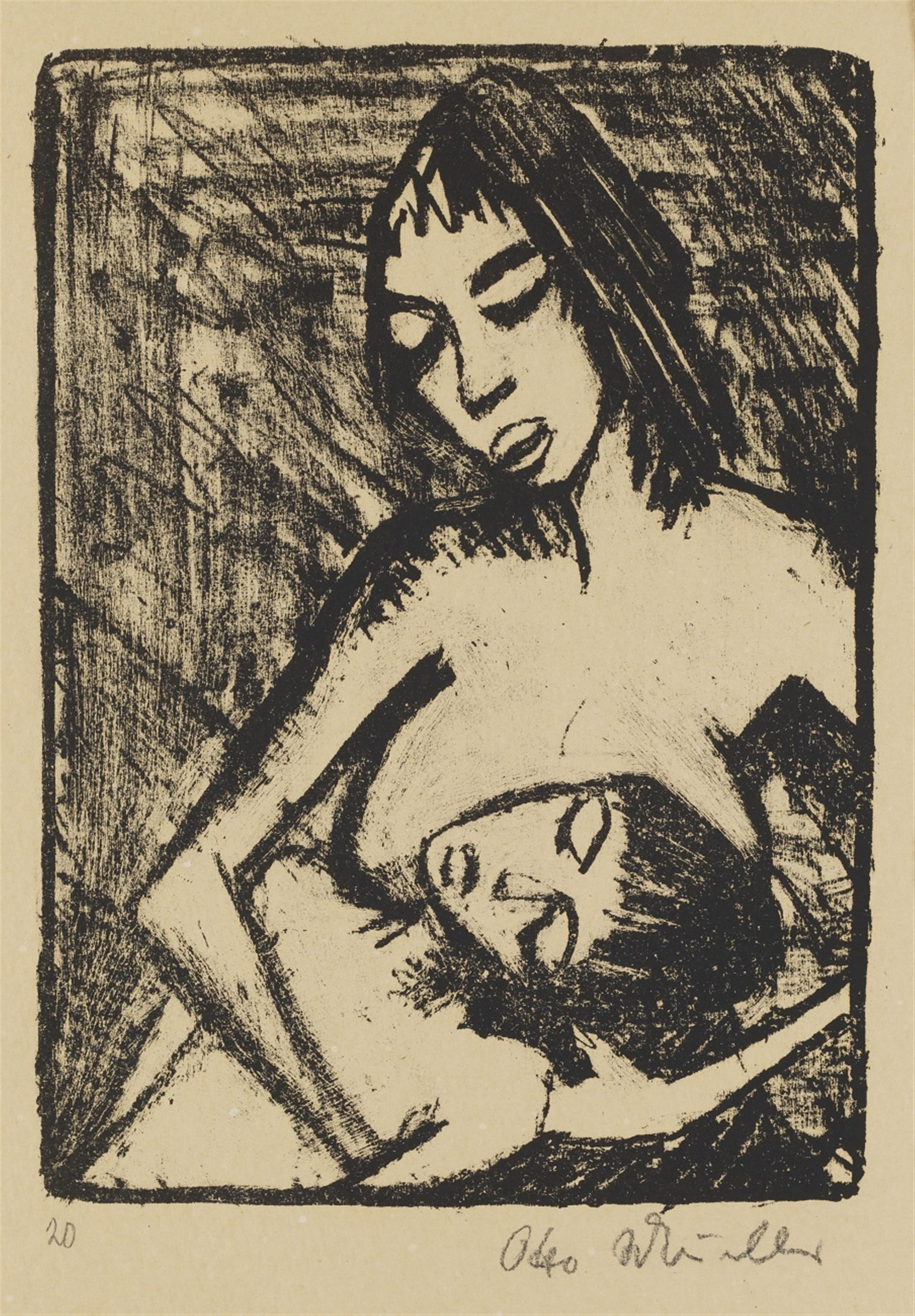 Otto Mueller - Mutter und Kind 2 (kleine Fassung), auch: Maschka und Eugen, klein - image-1