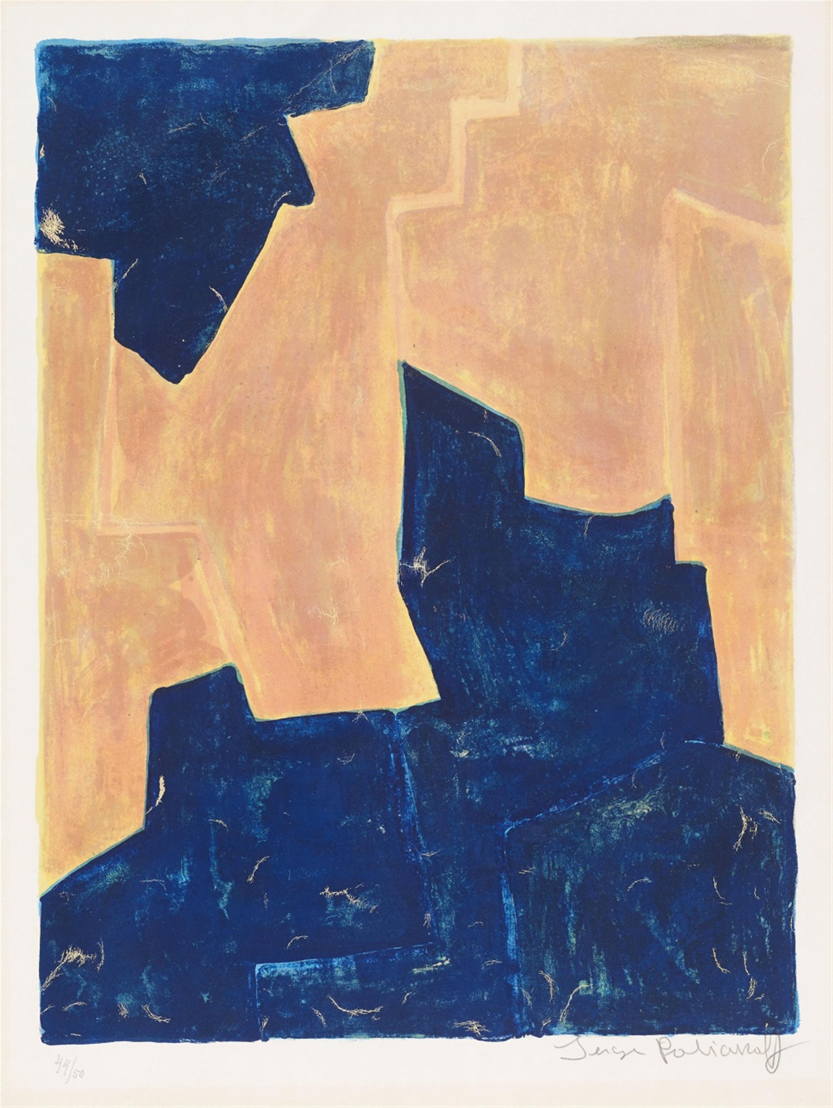 Serge Poliakoff - Composition bleue et orange - image-1
